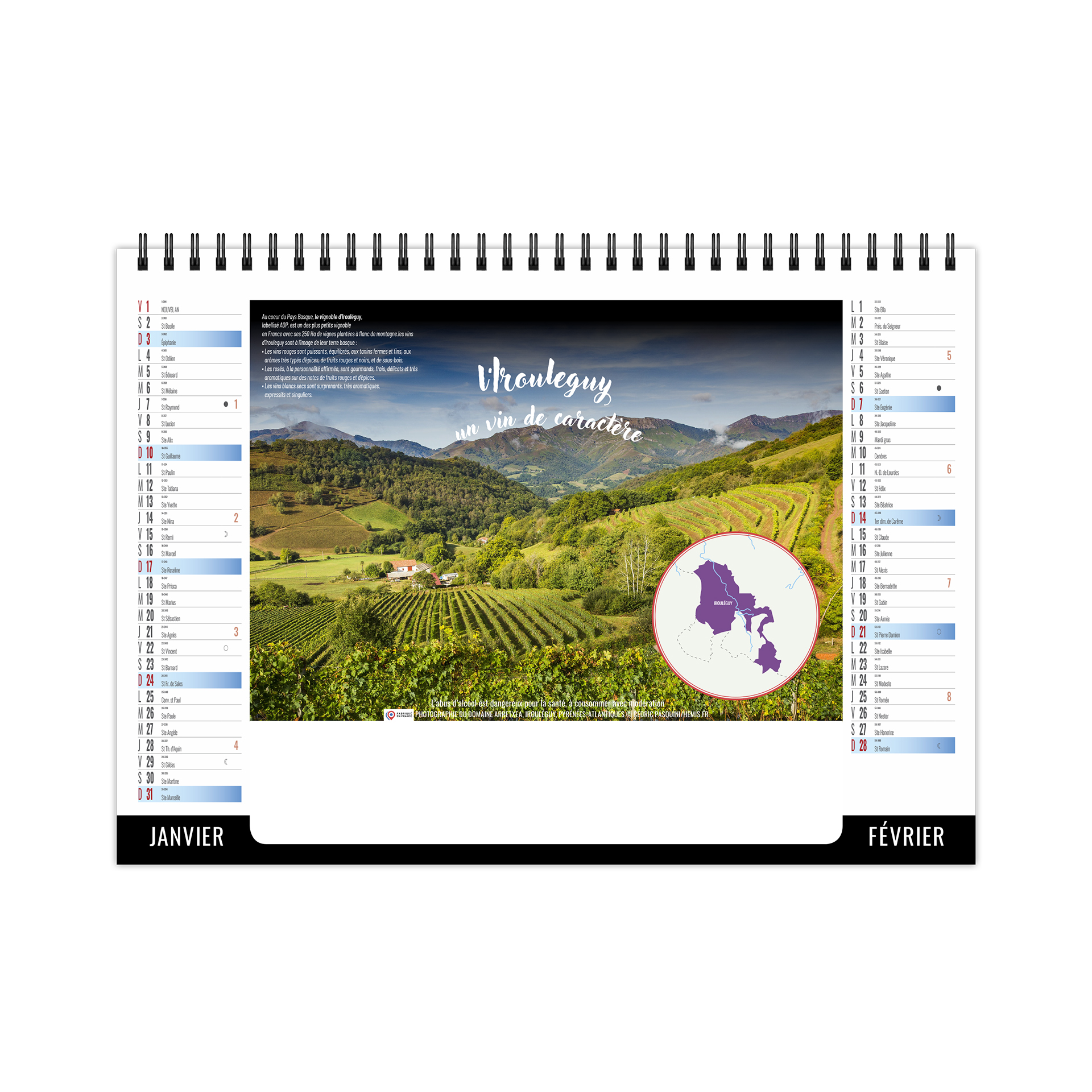 Vendanges 2027 – Calendrier avec logo - vue 2