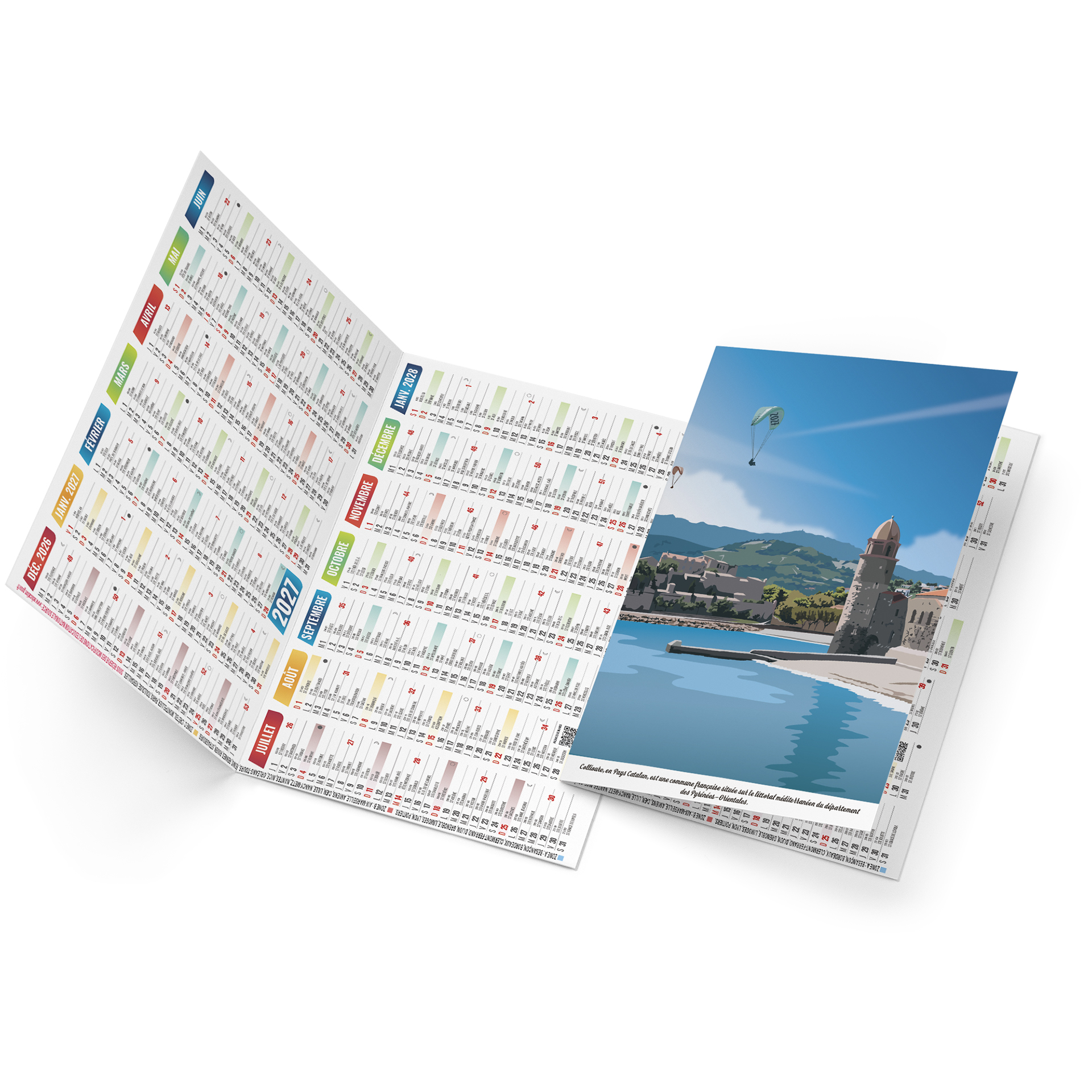 Lila 2027 – Calendrier avec logo - vue 3