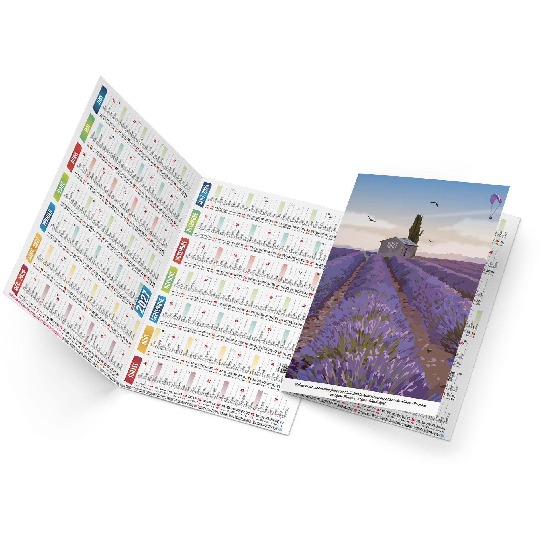 Lila 2027 – Calendrier avec logo - vue 1