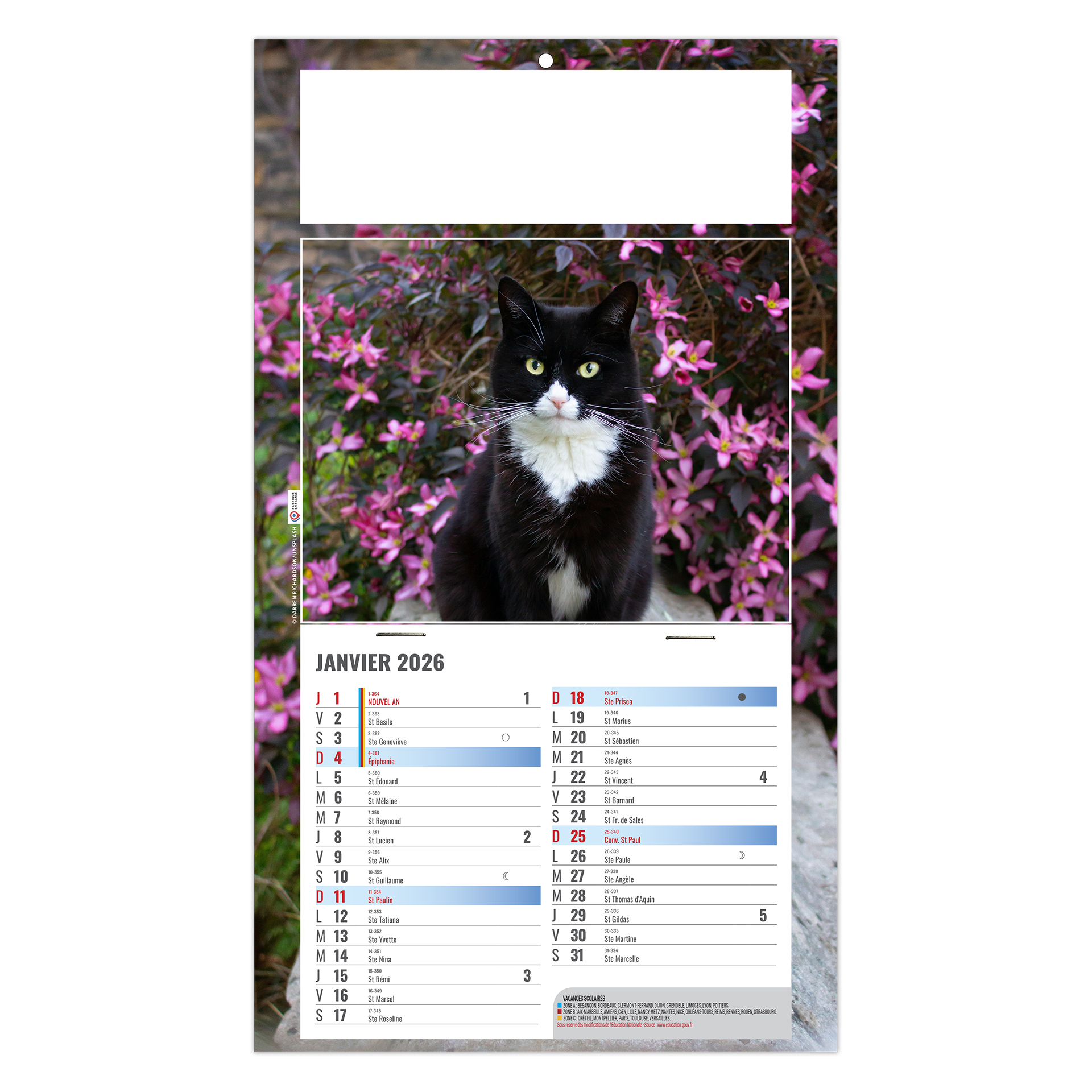 César 2027 – Calendrier avec logo - vue 2