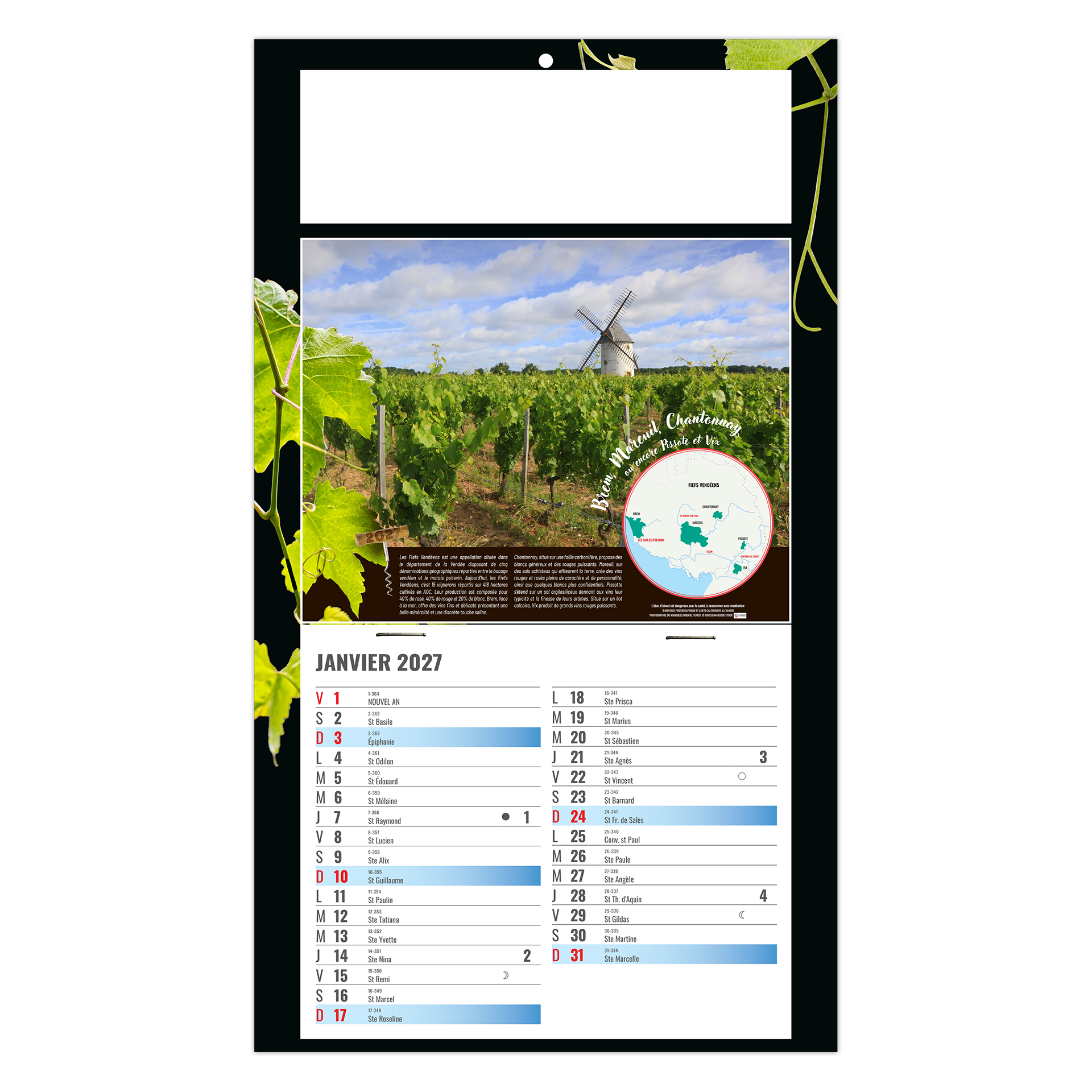 Coralie 2027 – Calendrier avec logo - vue 2