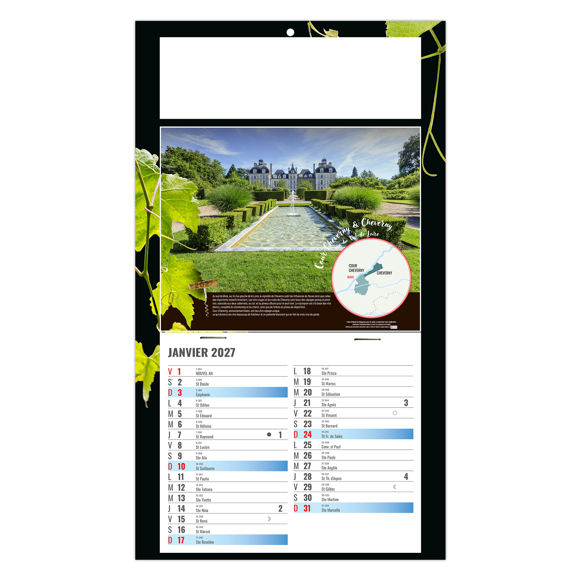 Coralie 2027 – Calendrier avec logo - vue 3