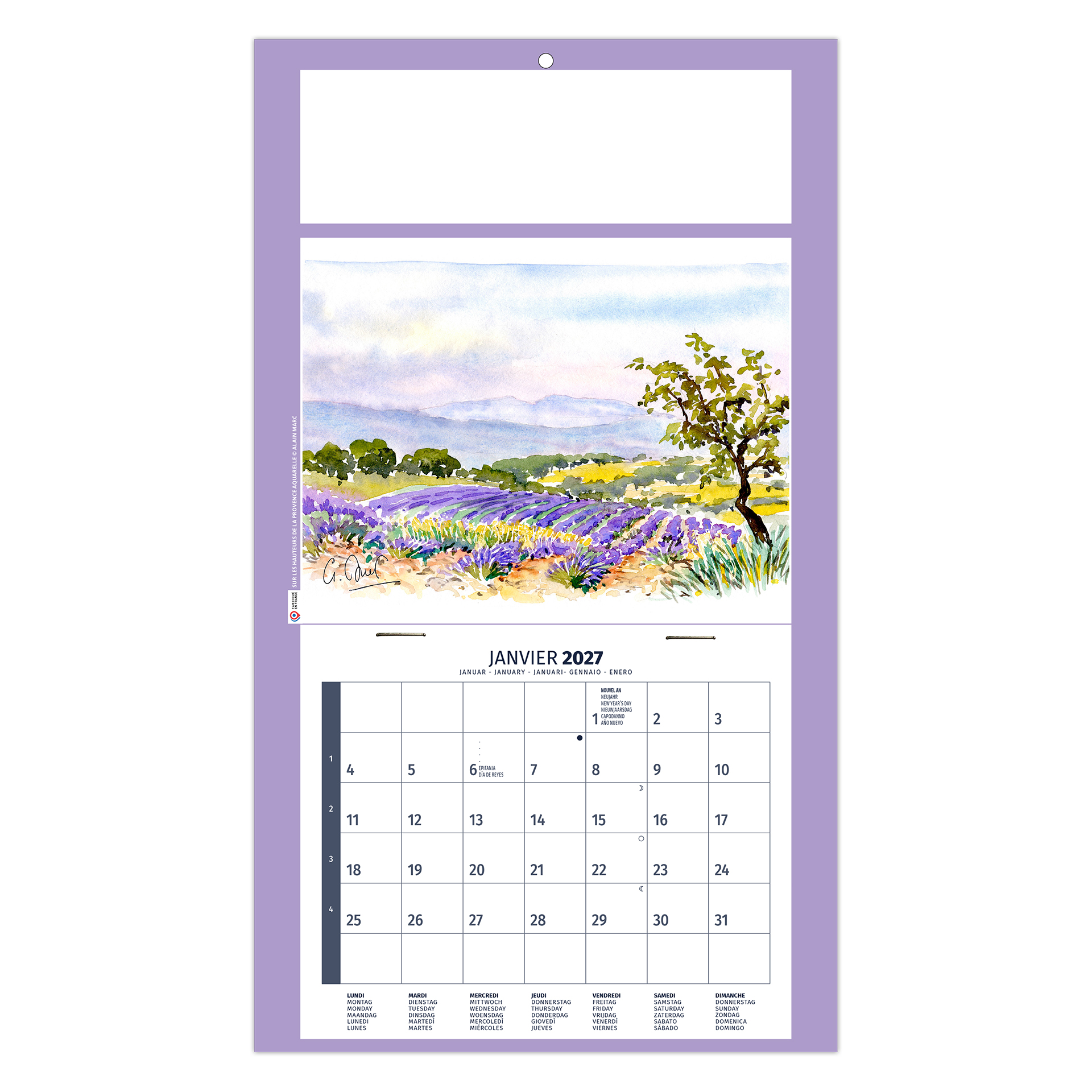 Émilie 2027 – Calendrier avec logo - vue 3