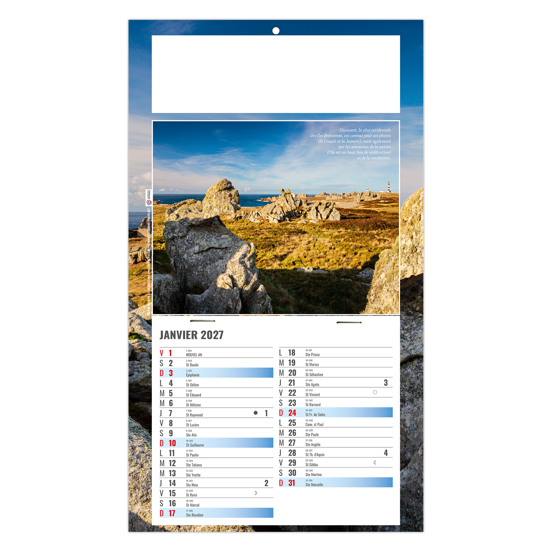 Esteban 2027 – Calendrier avec logo - vue 2