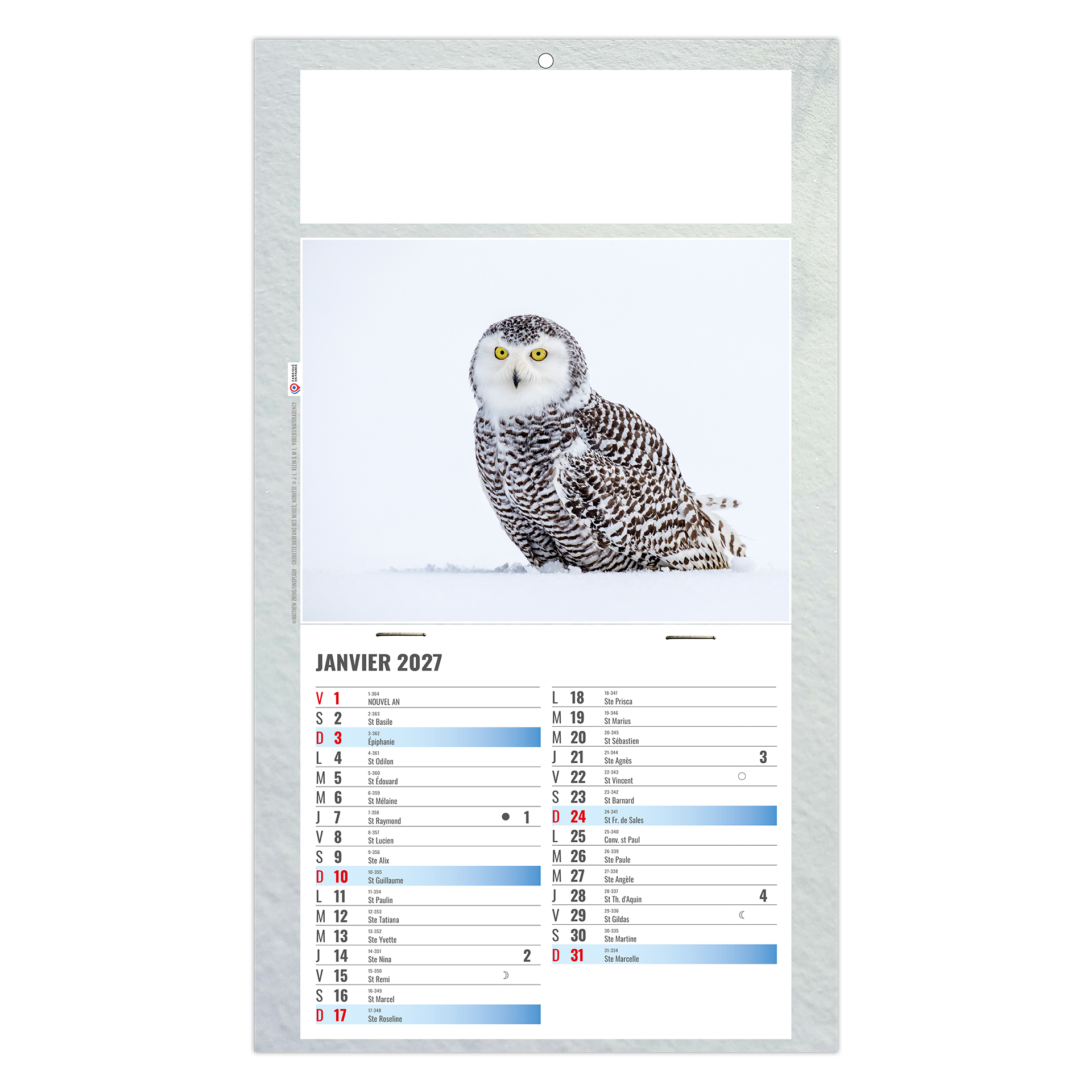 Julietta 2027 – Calendrier avec logo - vue 3