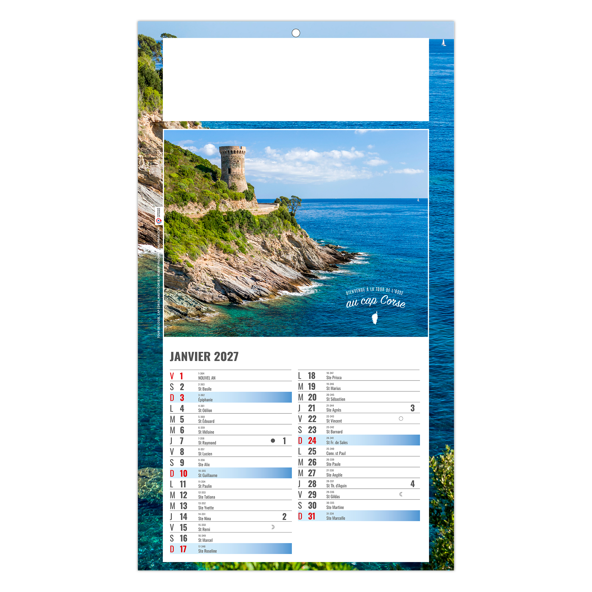 Luc 2027 – Calendrier avec logo - vue 1