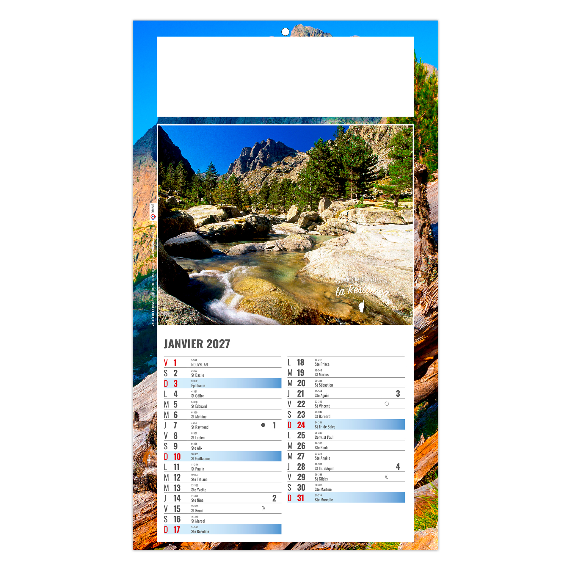 Luc 2027 – Calendrier avec logo - vue 2