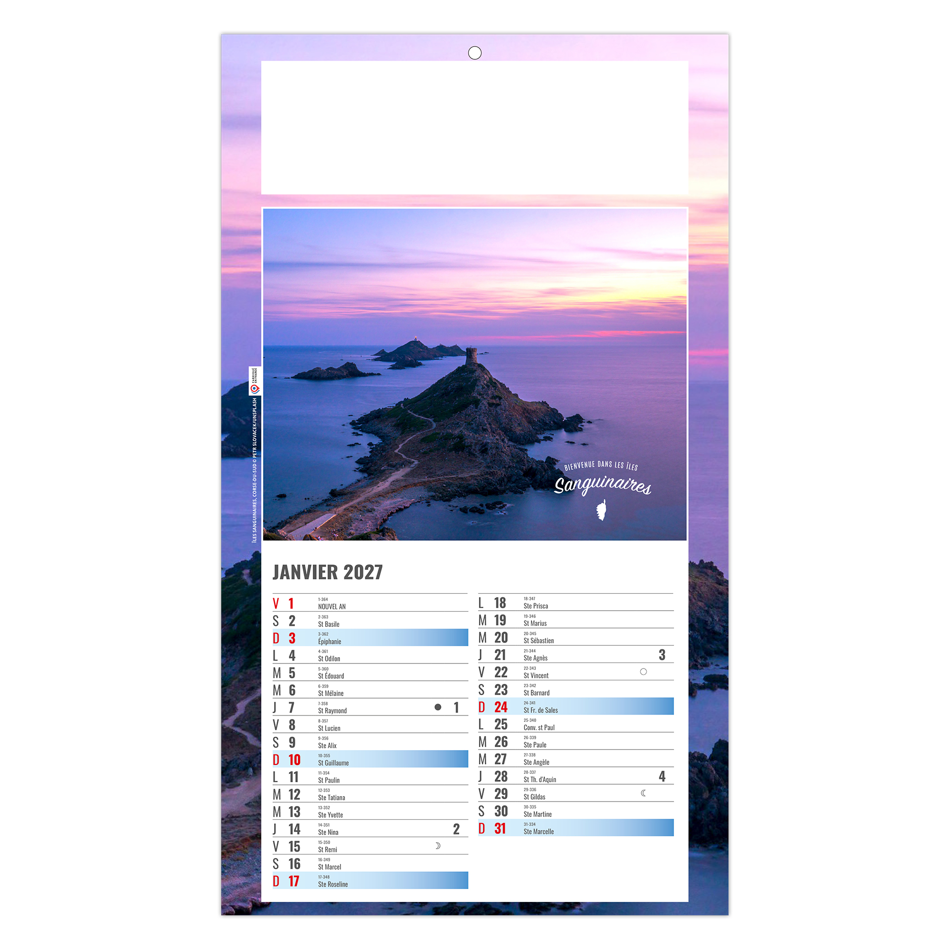 Luc 2027 – Calendrier avec logo - vue 3