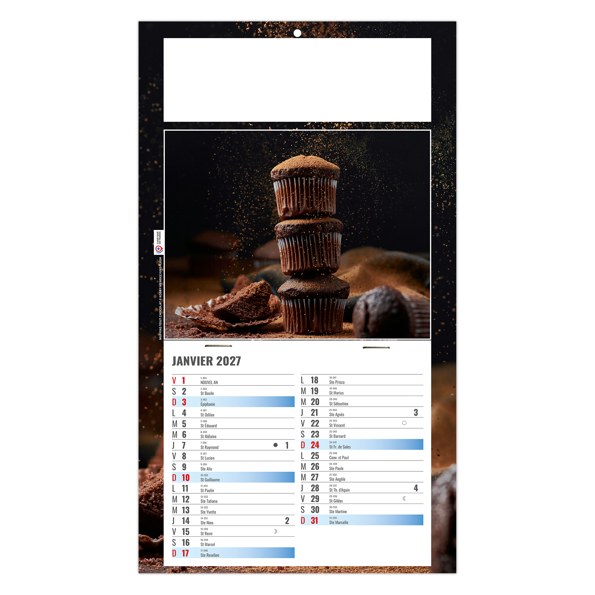 Nicolas 2027 – Calendrier avec logo - vue 3