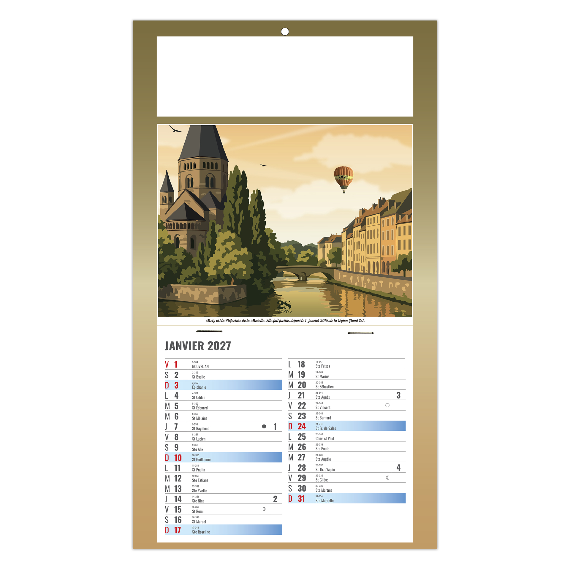 Reine 2027 – Calendrier avec logo