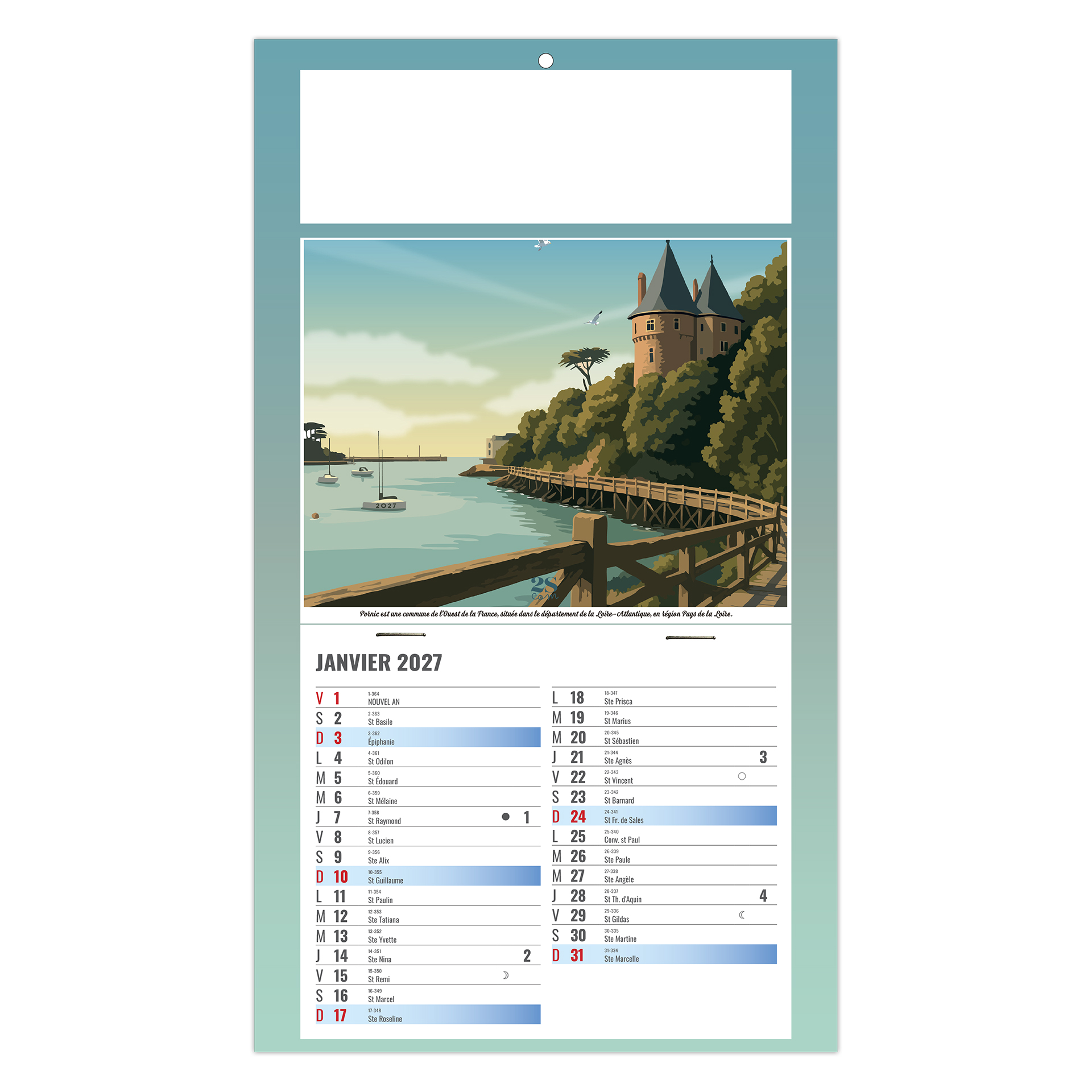Reine 2027 – Calendrier avec logo - vue 2