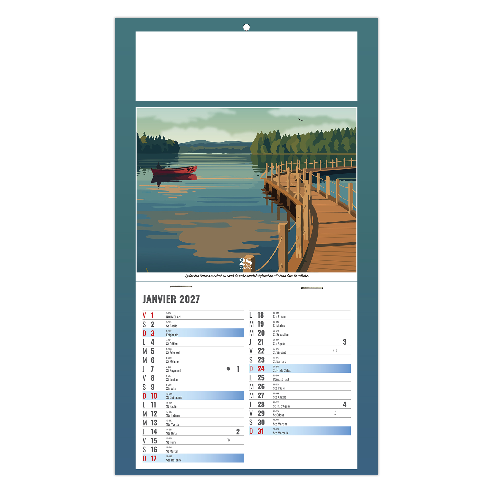 Reine 2027 – Calendrier avec logo - vue 3