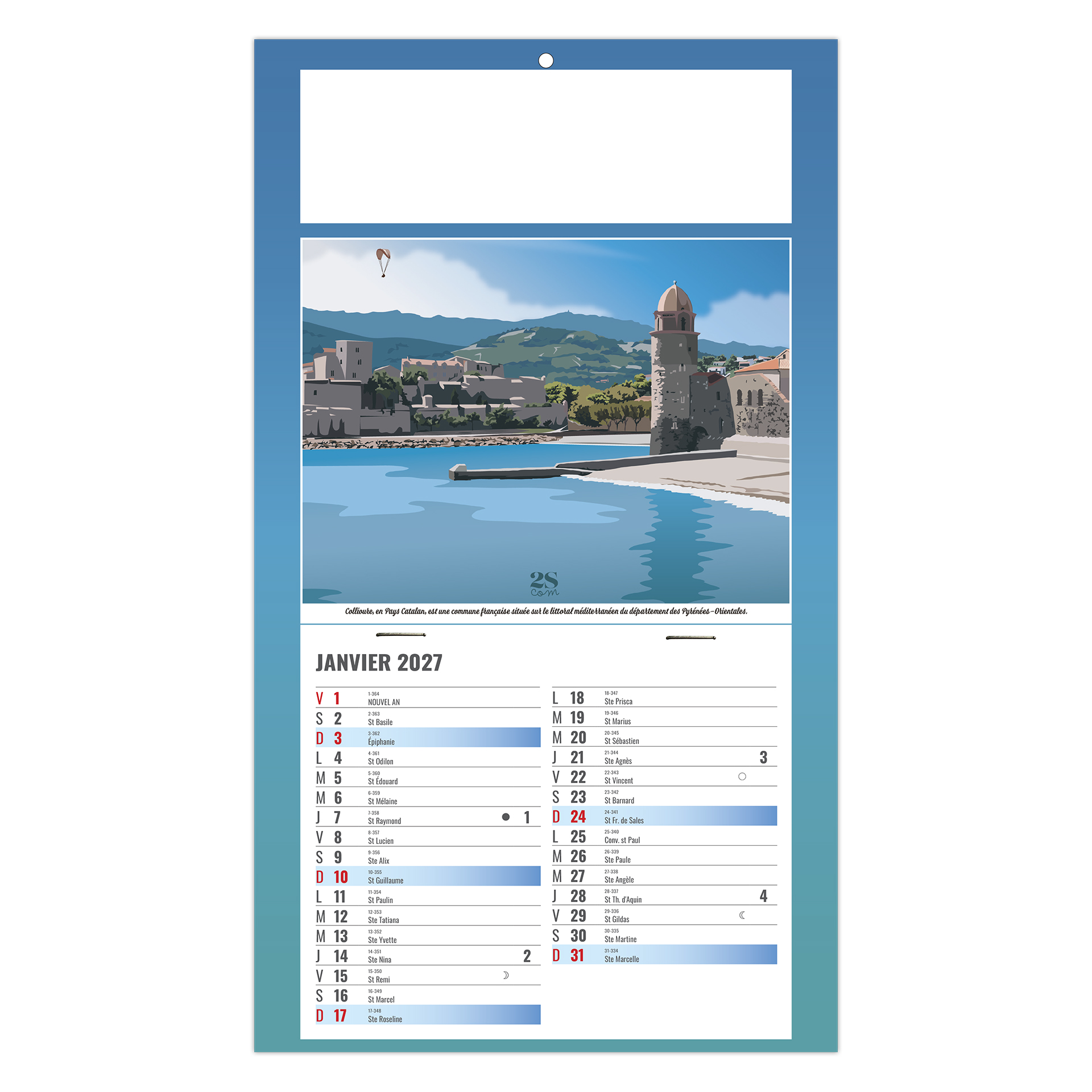 Reine 2027 – Calendrier avec logo - vue 4