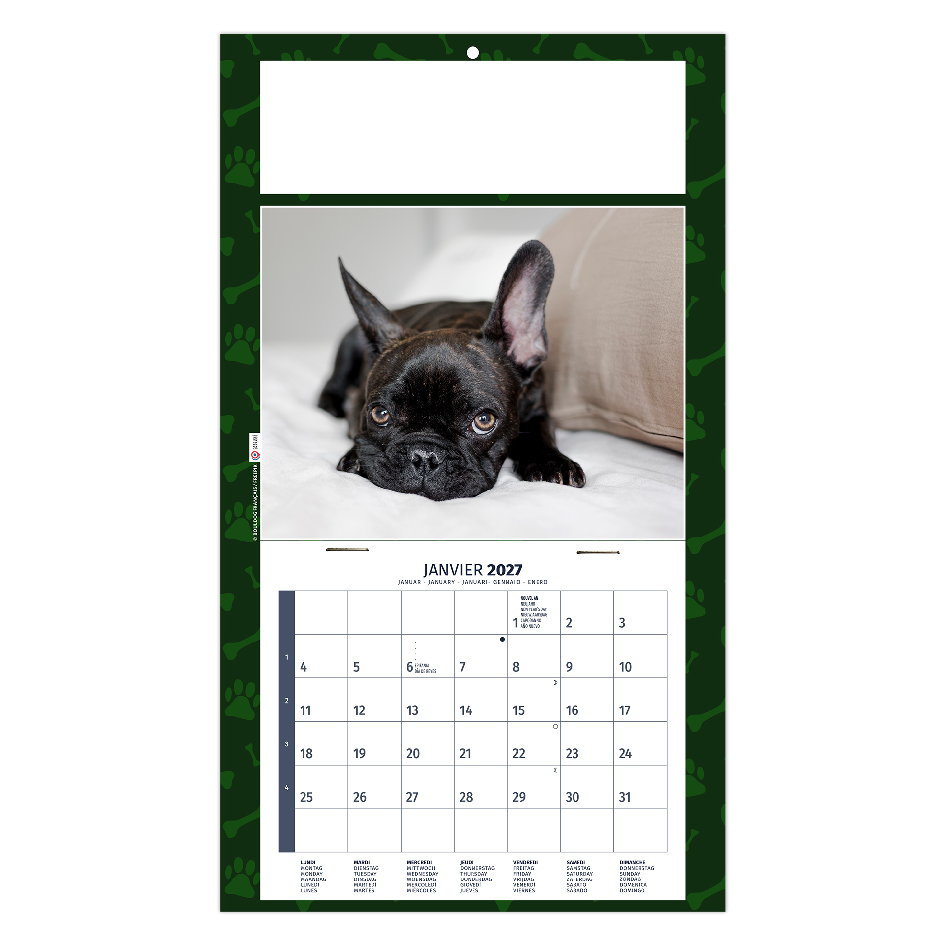 Rex 2027 – Calendrier avec logo - vue 1