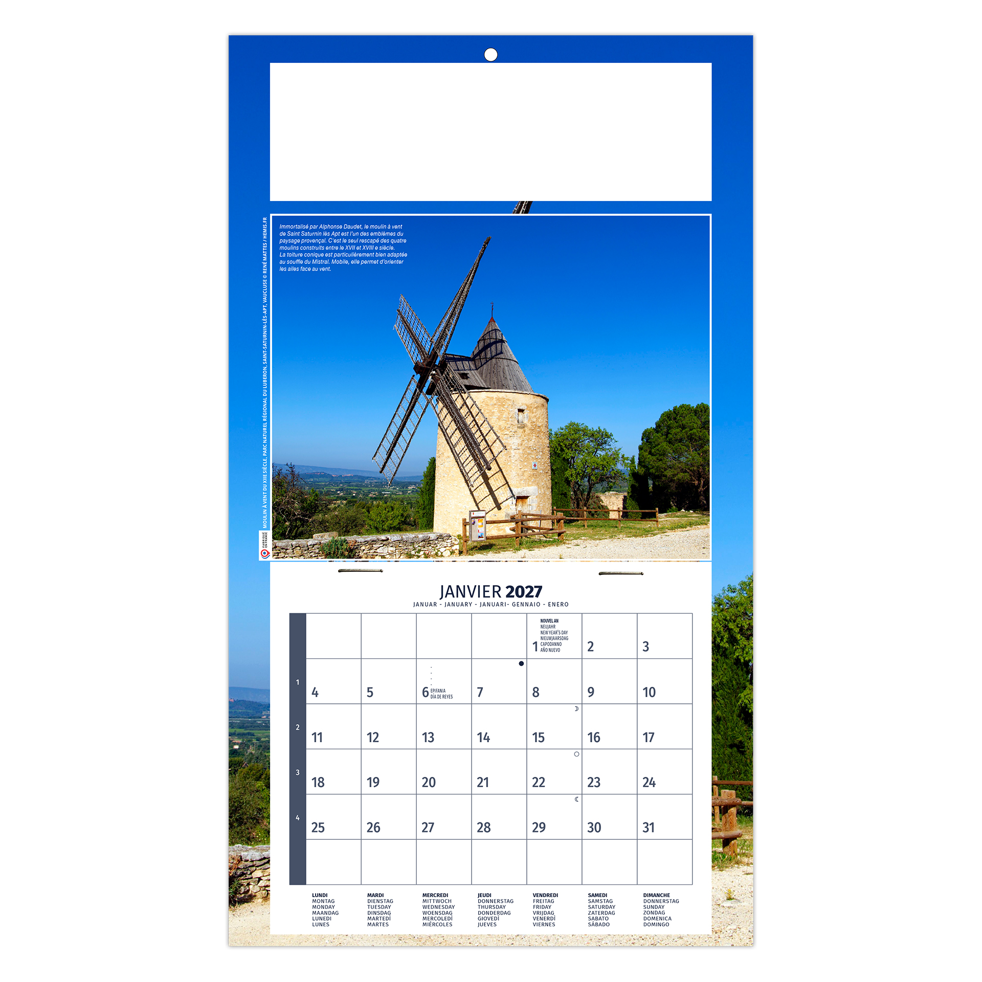 Stéphane 2027 – Calendrier avec logo - vue 1