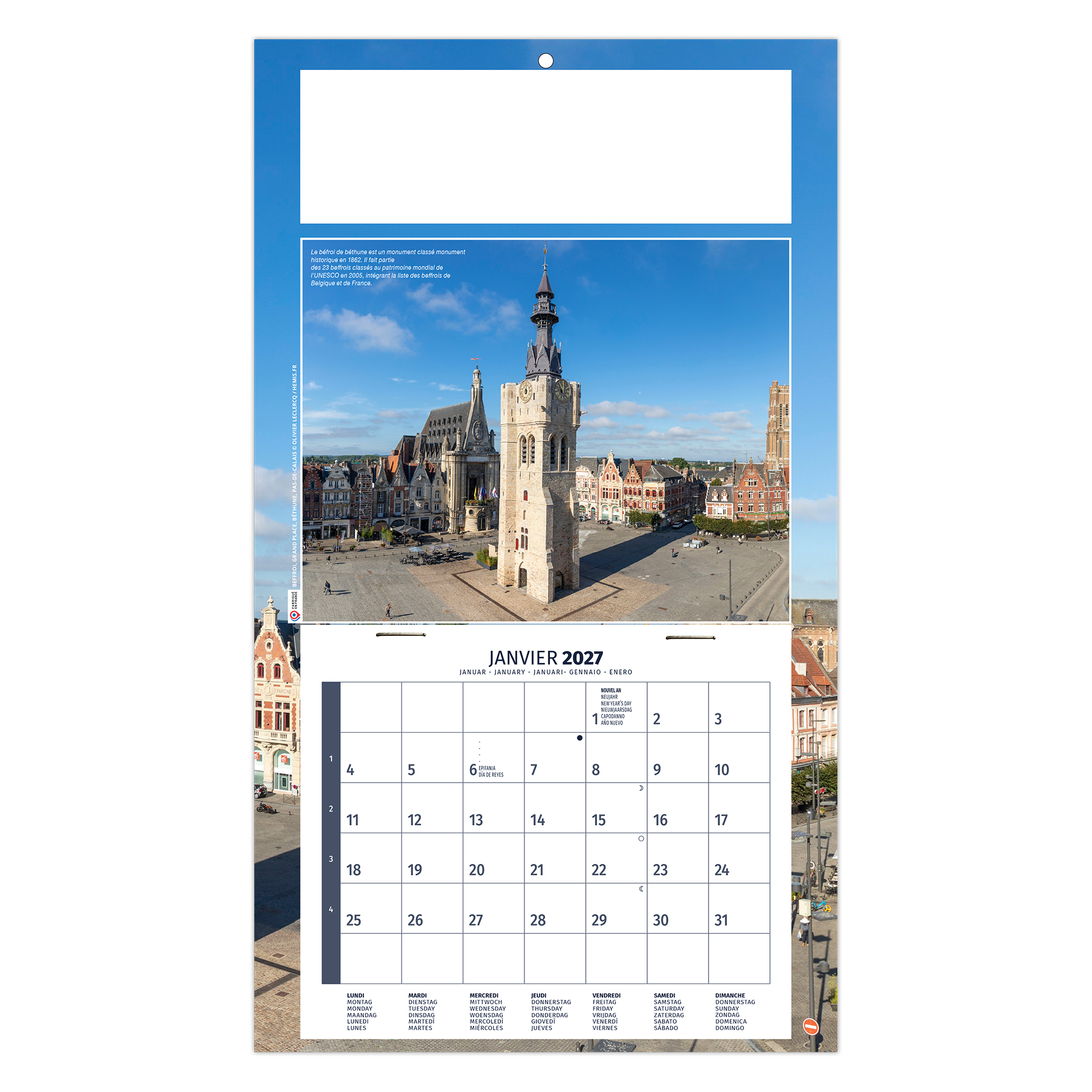 Stéphane 2027 – Calendrier avec logo - vue 3