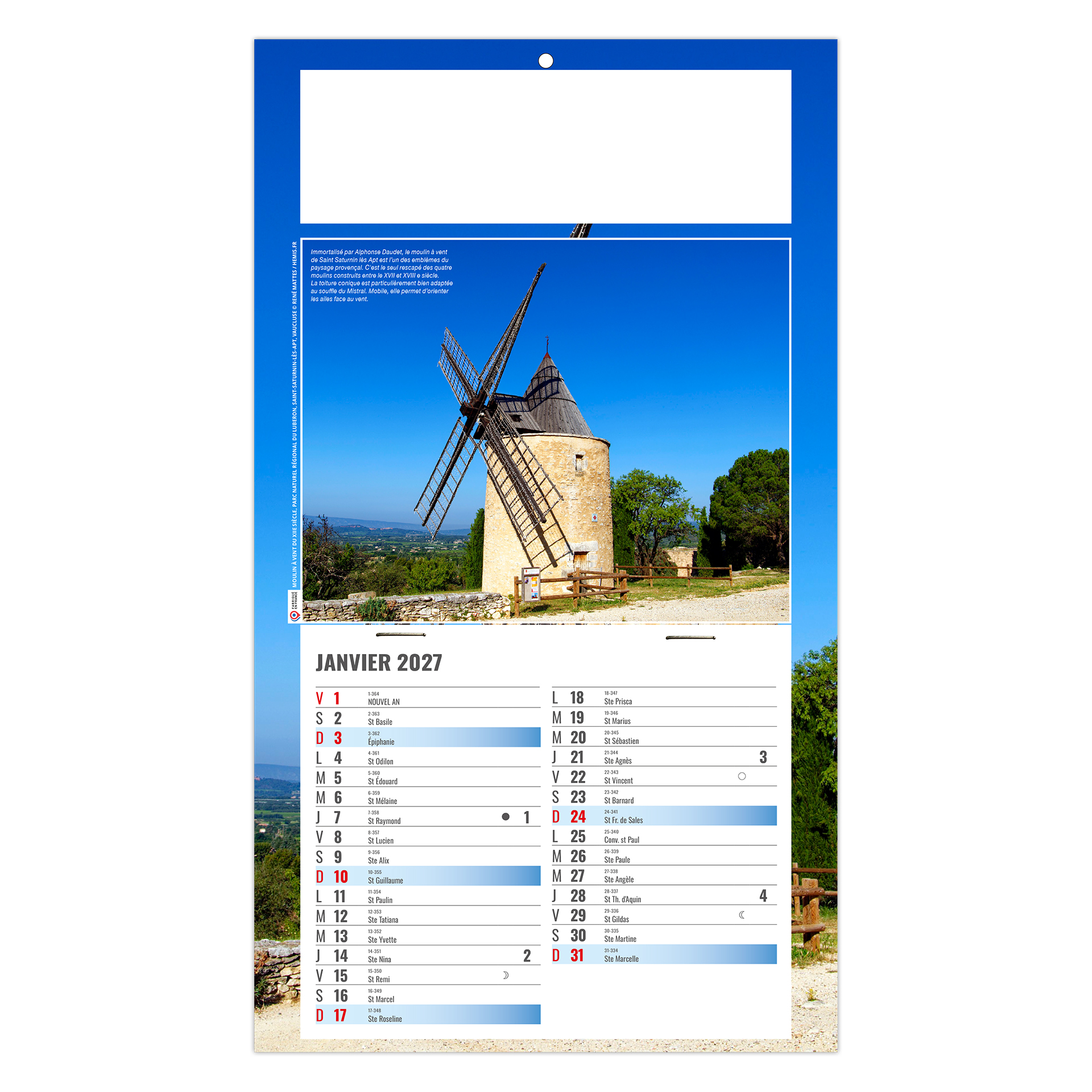 Stéphane 2027 – Calendrier avec logo - vue 4