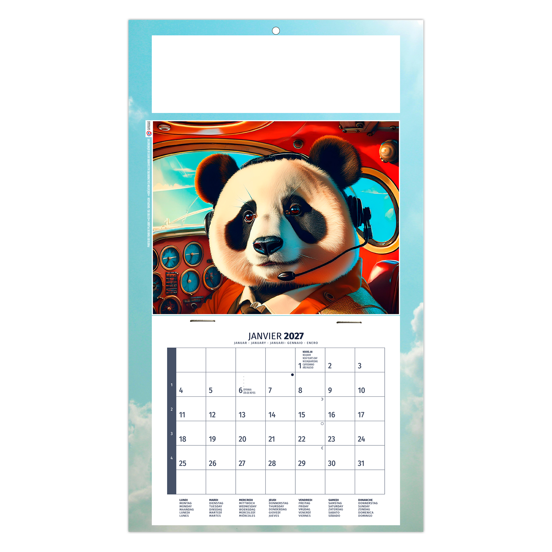 Tiphaine 2027 – Calendrier avec logo - vue 2