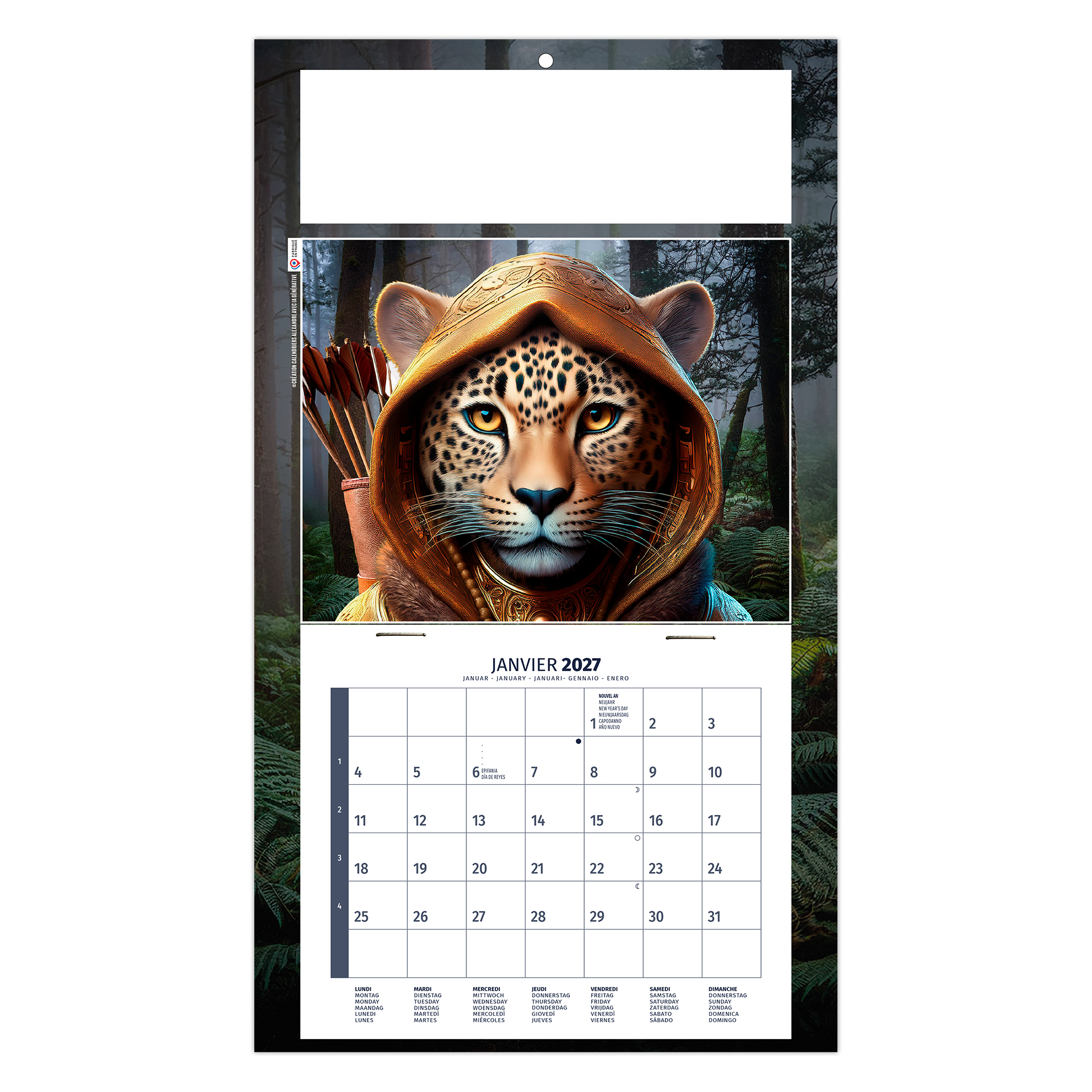 Tiphaine 2027 – Calendrier avec logo - vue 4