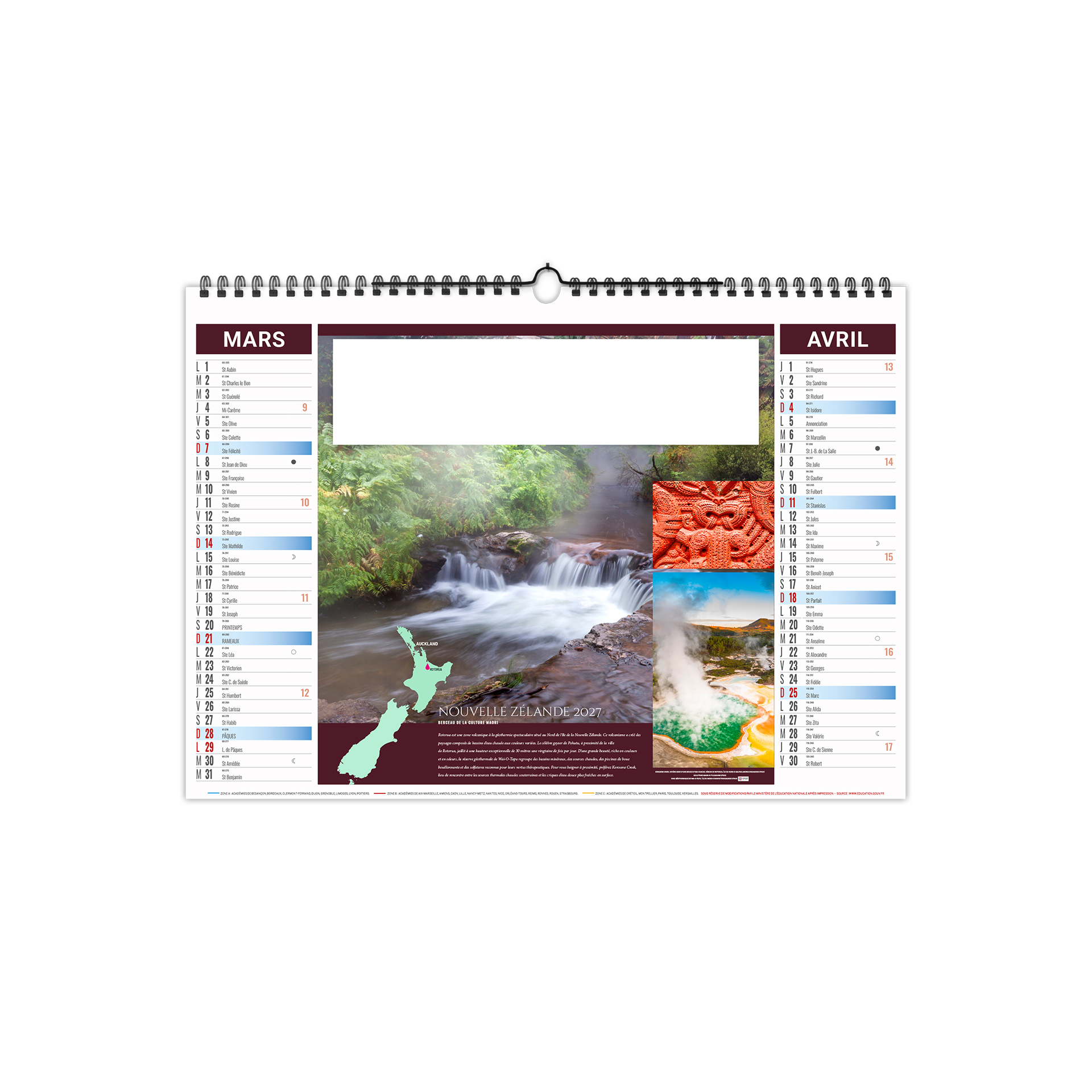 Bains 2027 – Calendrier avec logo - vue 3