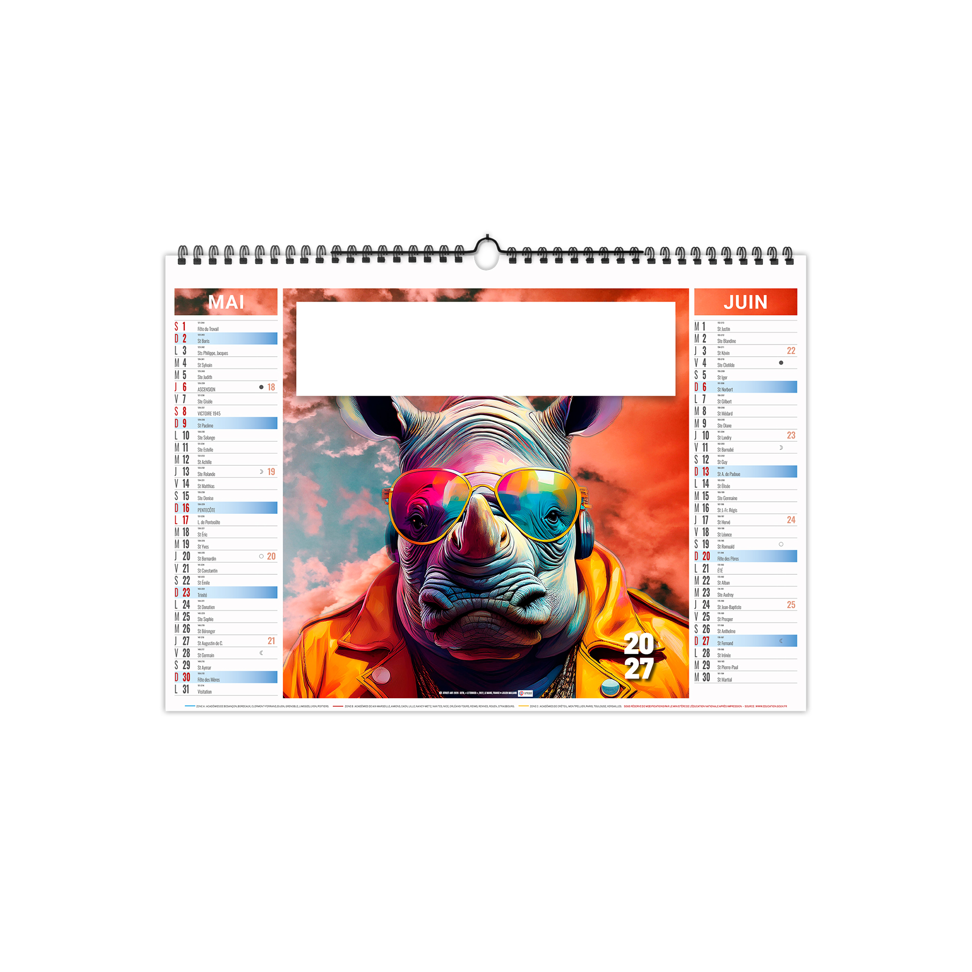 Fresque 2027 – Calendrier avec logo - vue 4