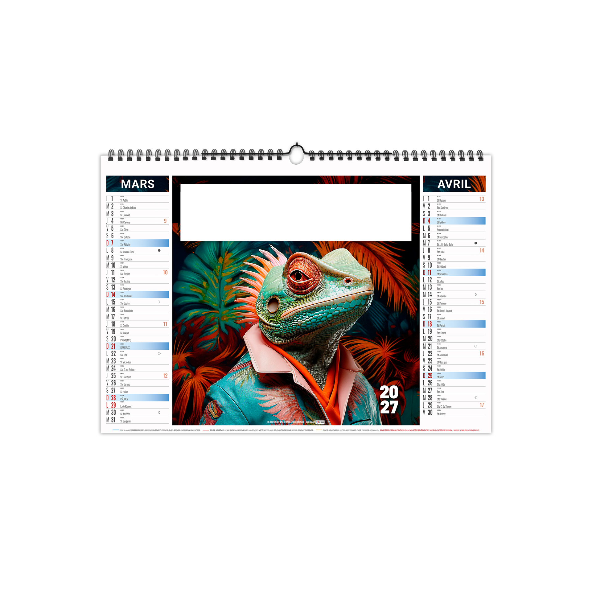 Fresque 2027 – Calendrier avec logo - vue 3