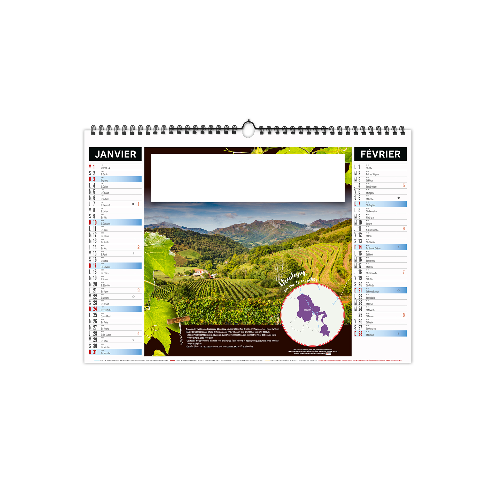 Grappe 2027 – Calendrier avec logo - vue 2