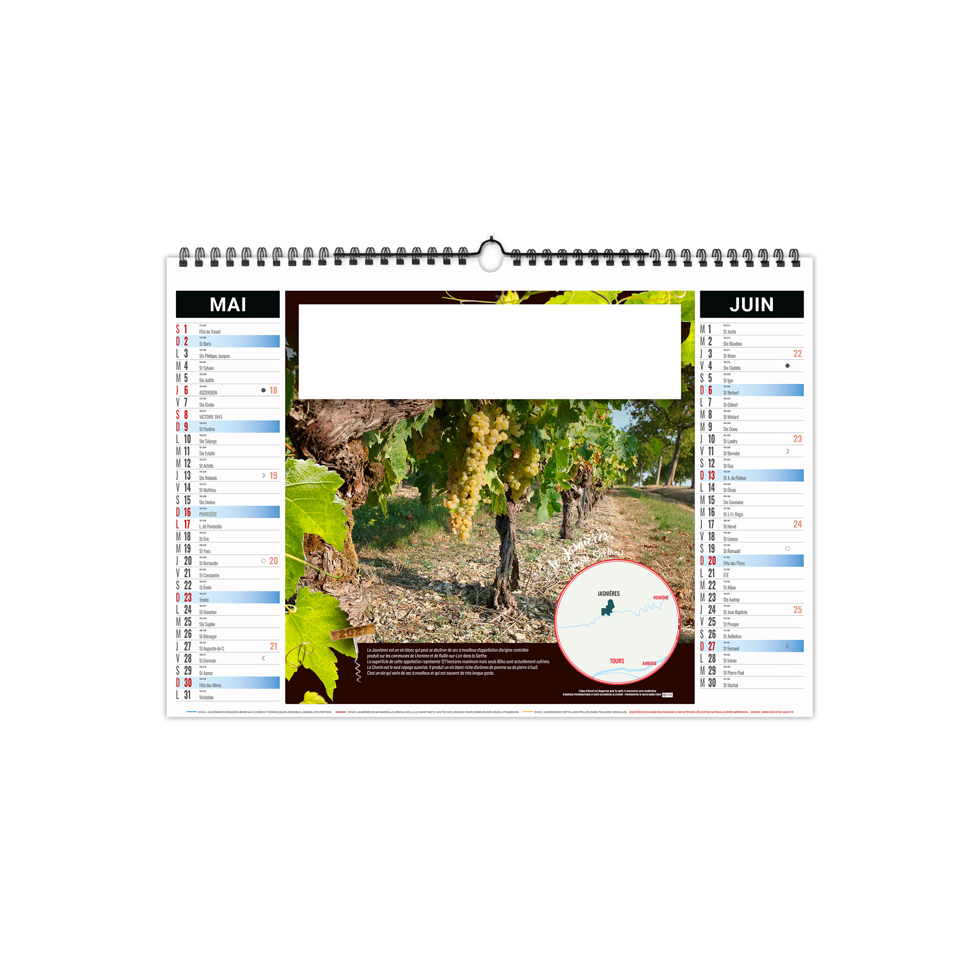 Grappe 2027 – Calendrier avec logo - vue 4