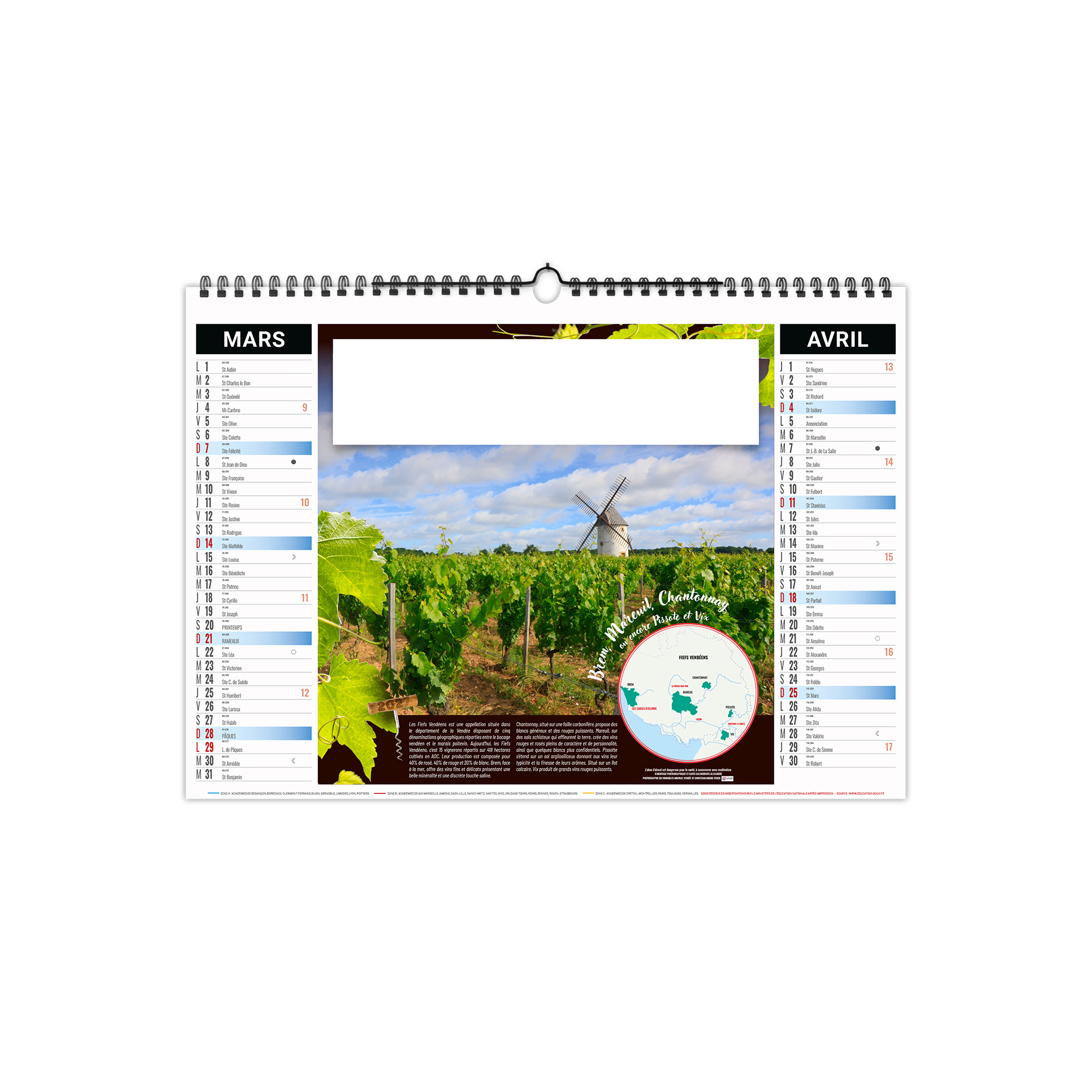 Grappe 2027 – Calendrier avec logo - vue 3