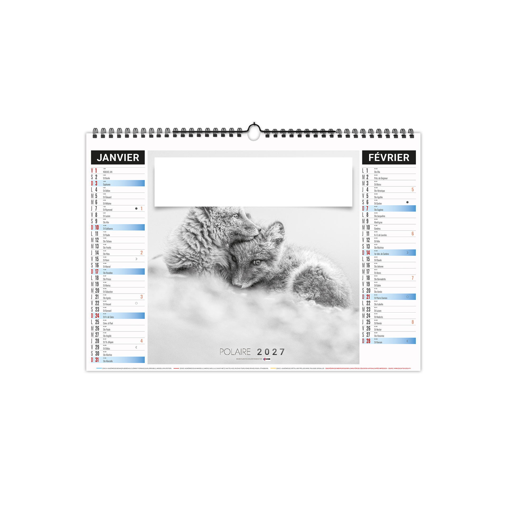 Neige 2027 – Calendrier avec logo - vue 2