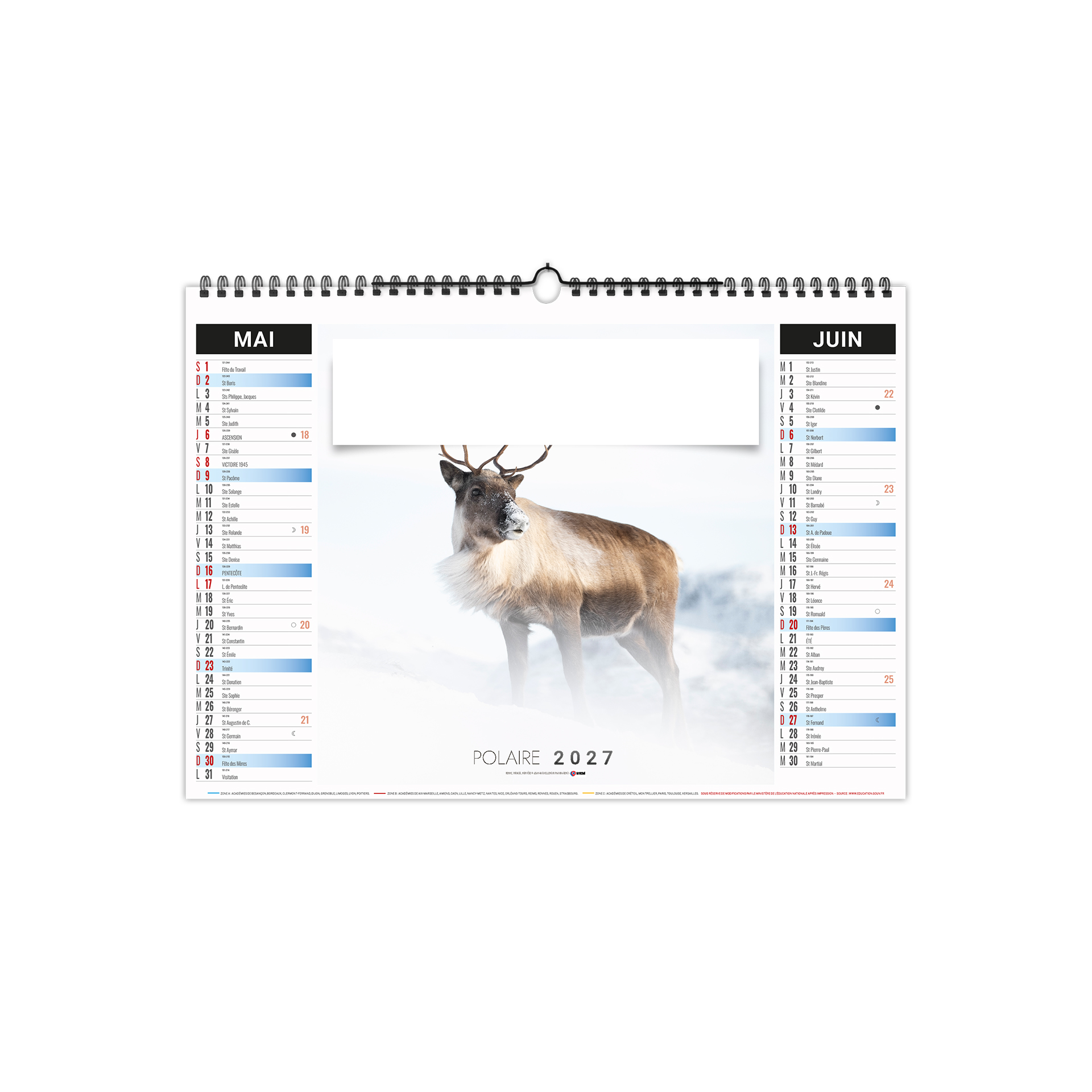 Neige 2027 – Calendrier avec logo - vue 4