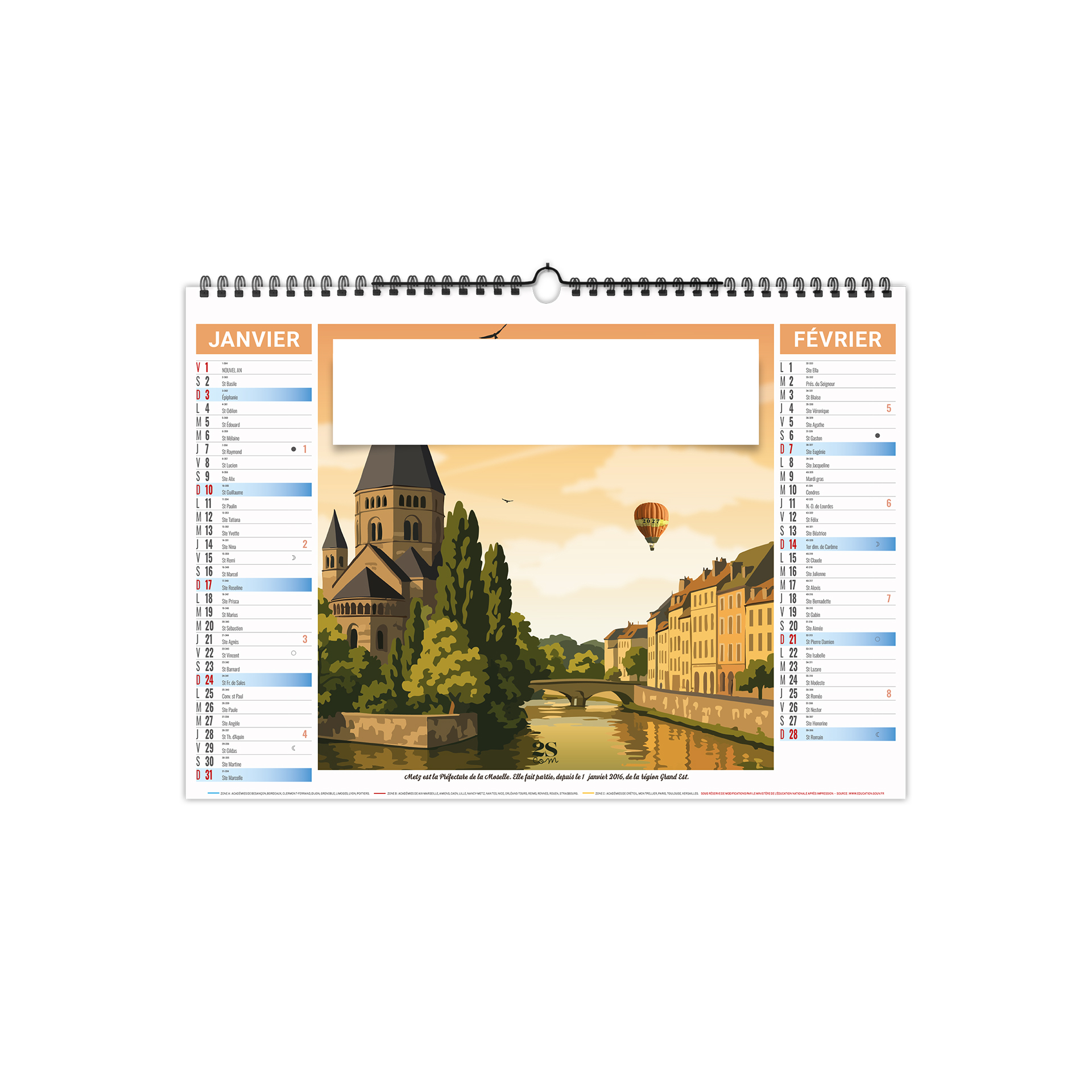 Néo rétro 2027 – Calendrier avec logo - vue 2