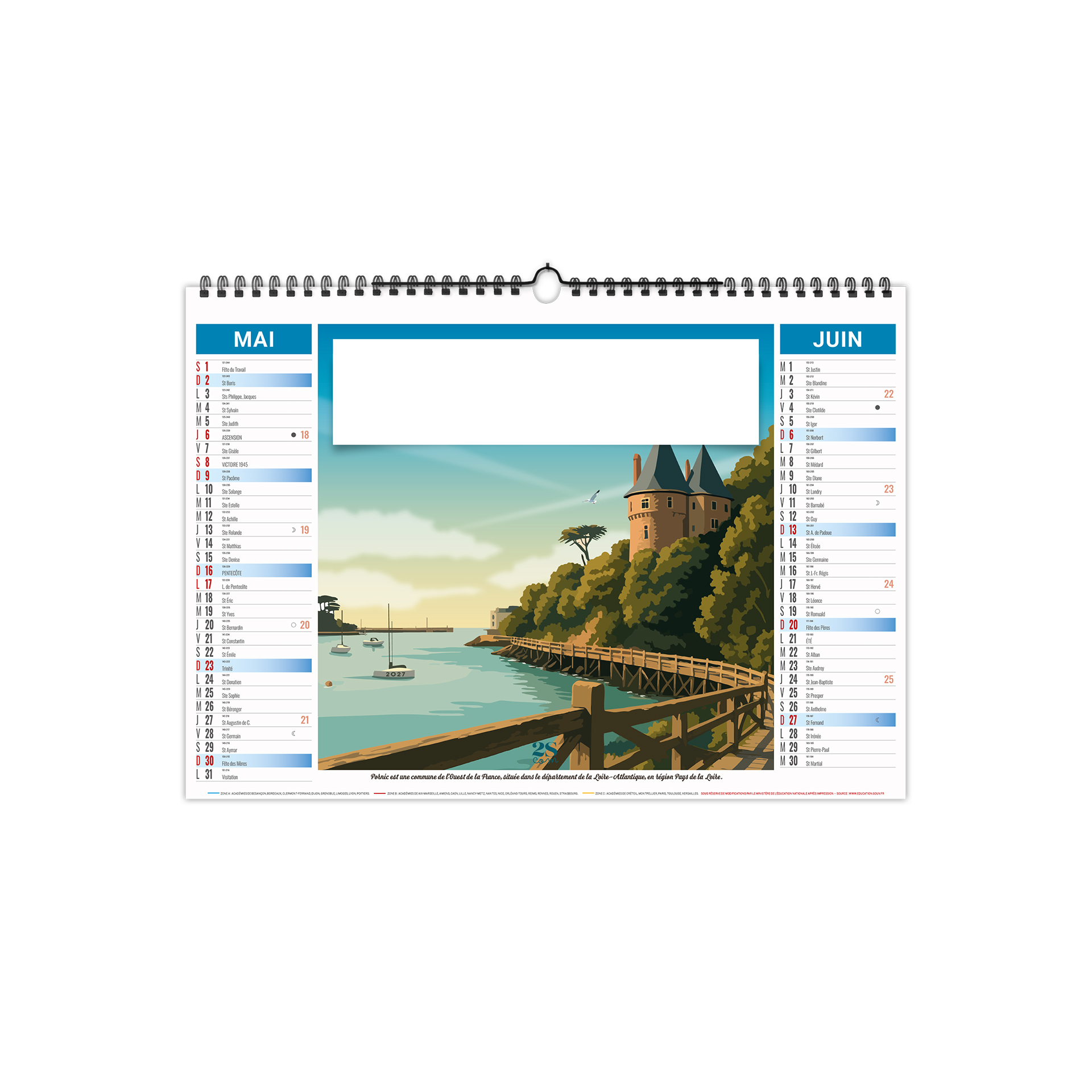 Néo rétro 2027 – Calendrier avec logo - vue 4