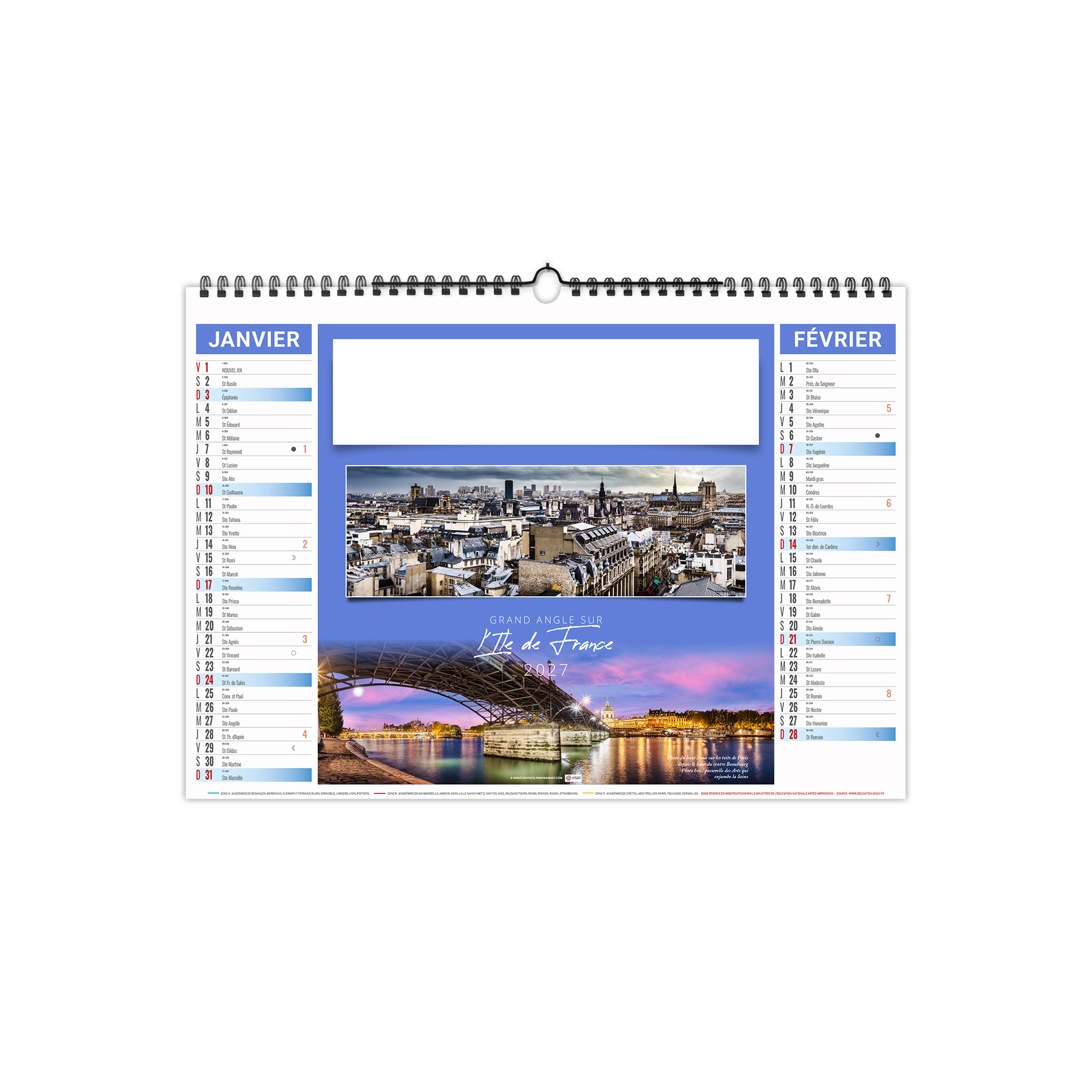 Panorama 2027 – Calendrier avec logo - vue 2