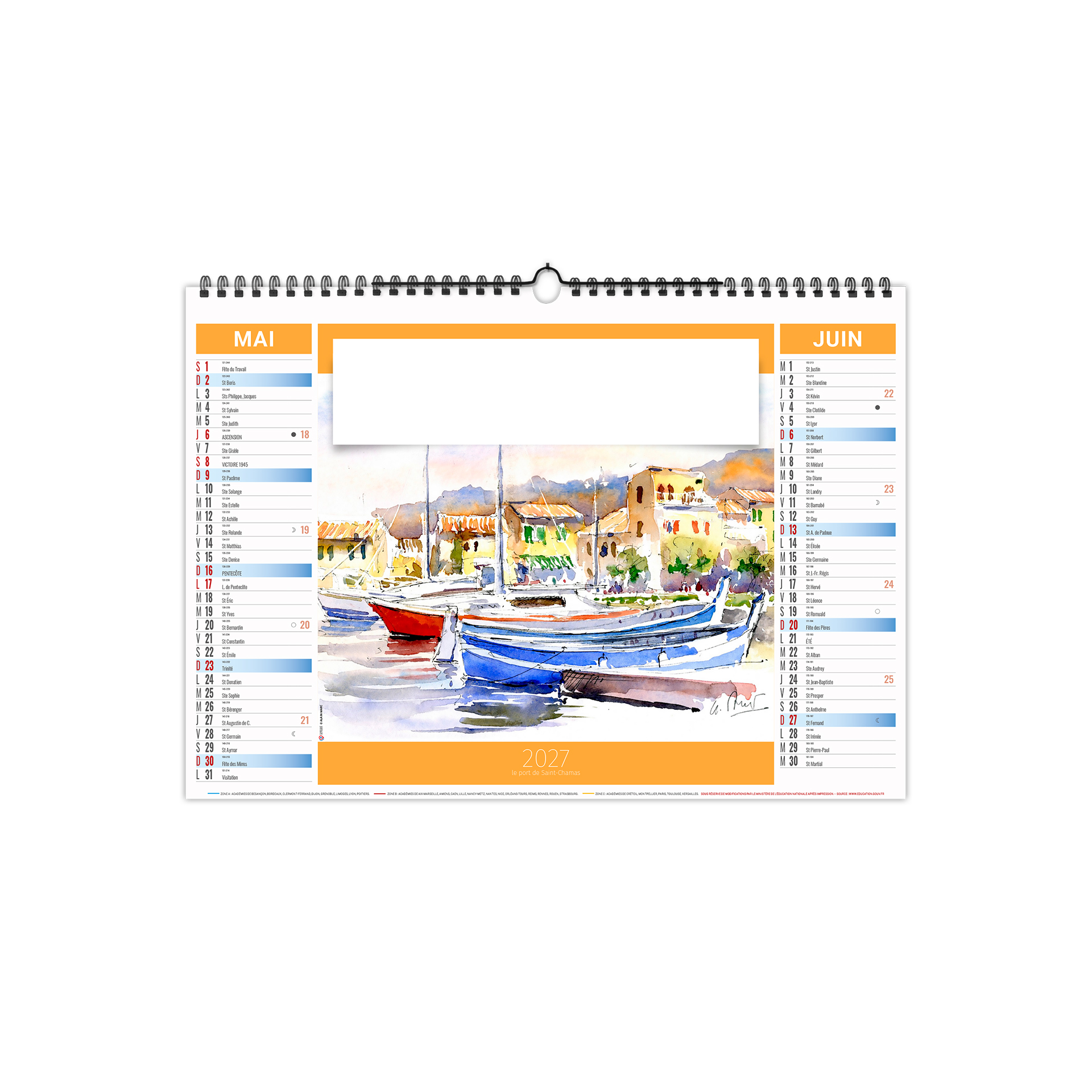 Provence 2027 – Calendrier avec logo - vue 4