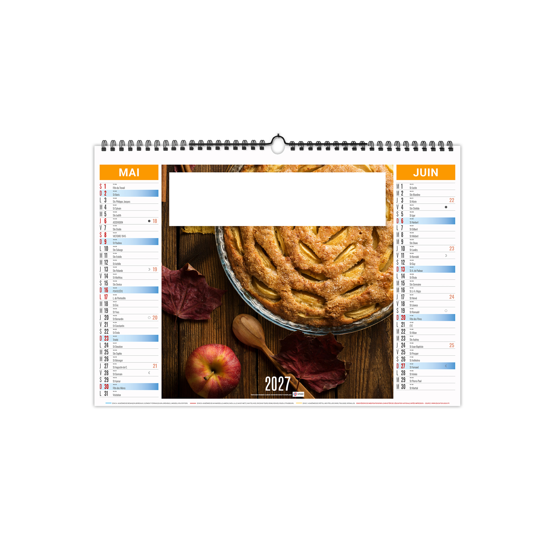 Recettes 2027 – Calendrier avec logo - vue 4