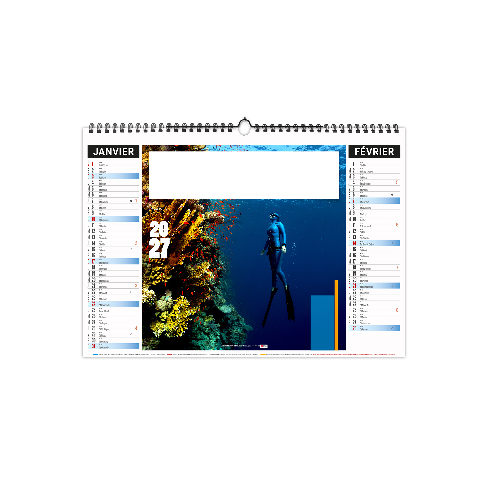 Sports 2027 – Calendrier avec logo - vue 2