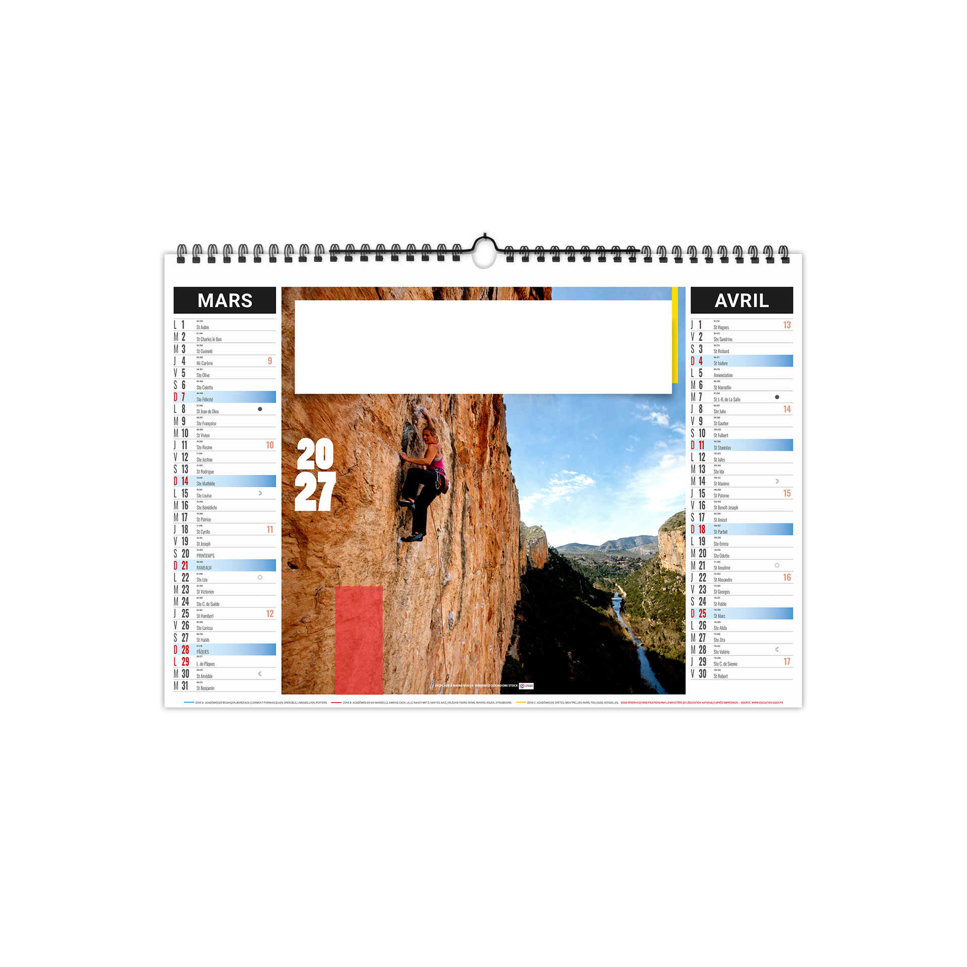 Sports 2027 – Calendrier avec logo - vue 3