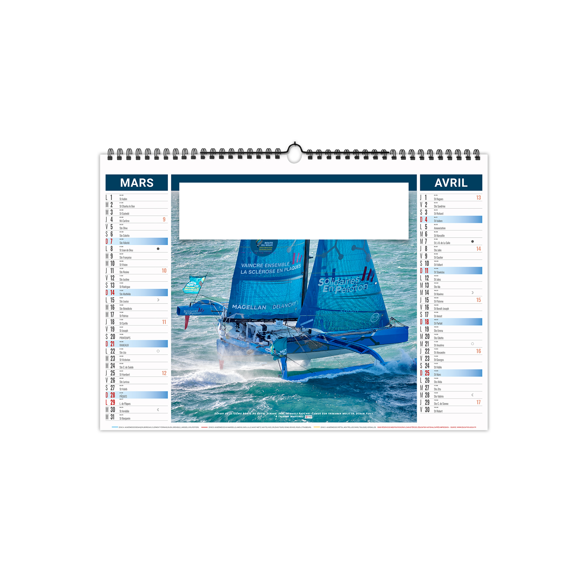 Tribord 2027 – Calendrier avec logo - vue 3