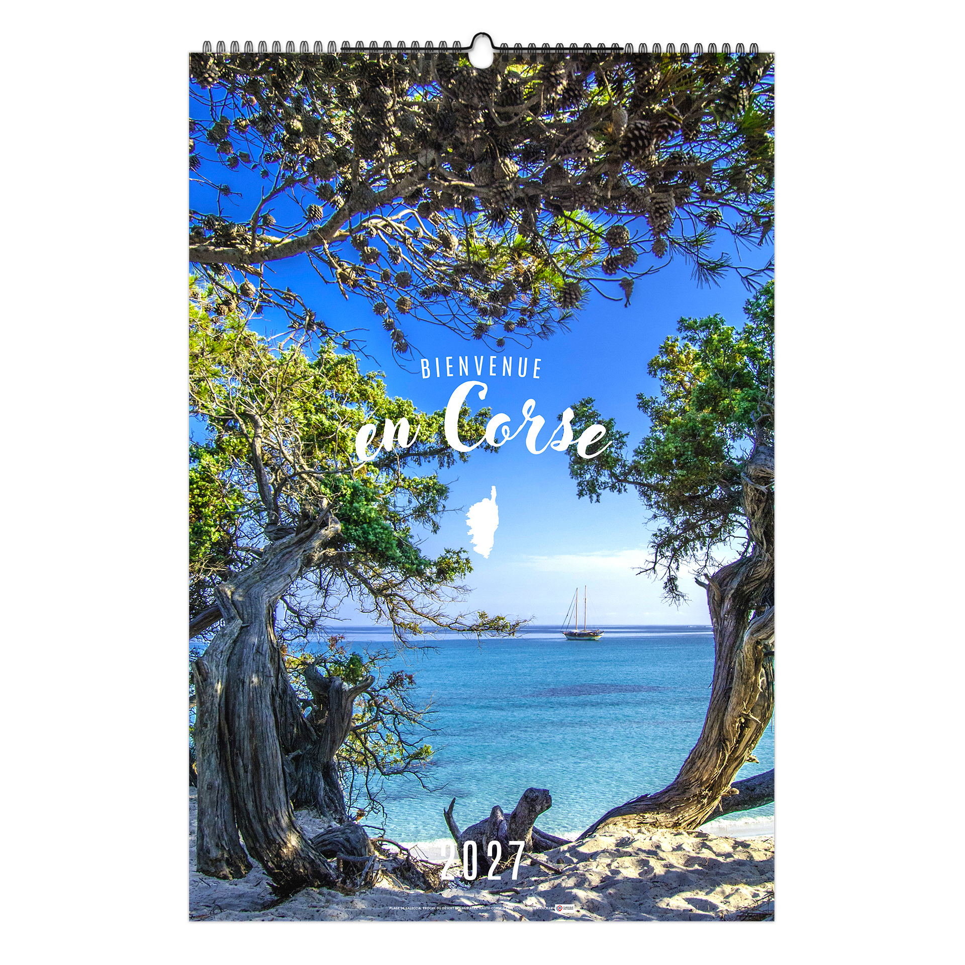 Bienvenue en corse 2027 – Calendrier avec logo - vue 1