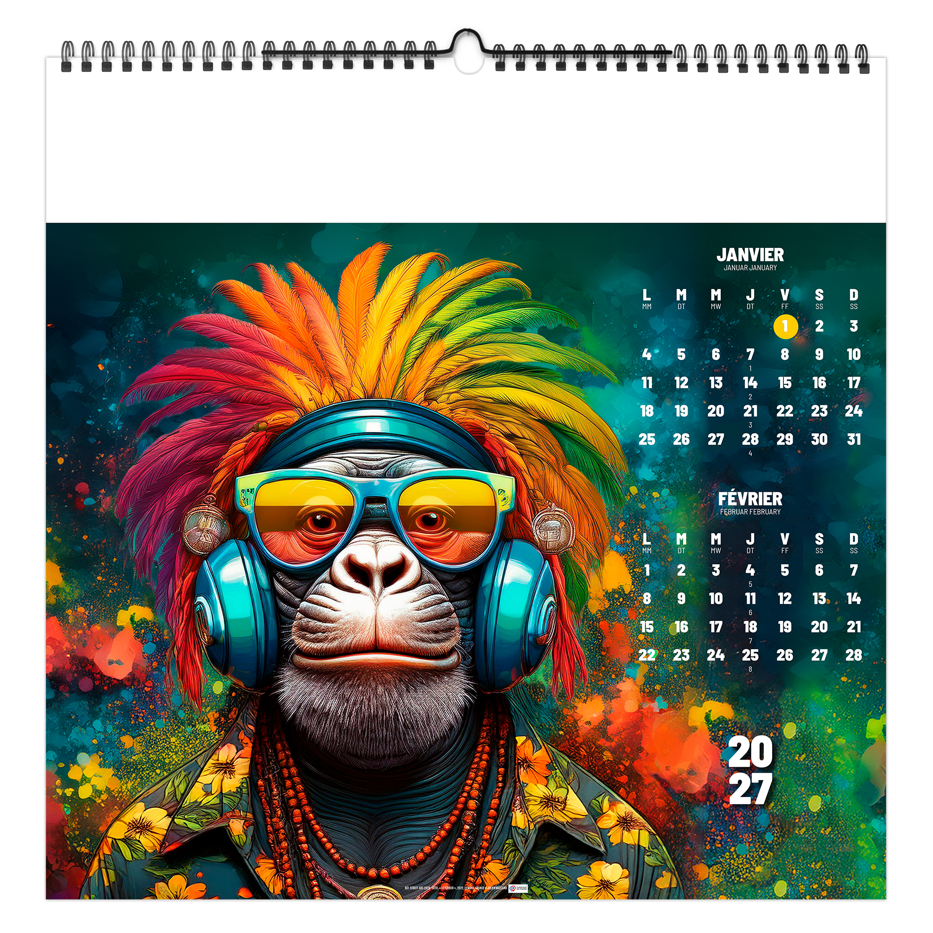 Zanimos pop'art 2027 – Calendrier avec logo - vue 3