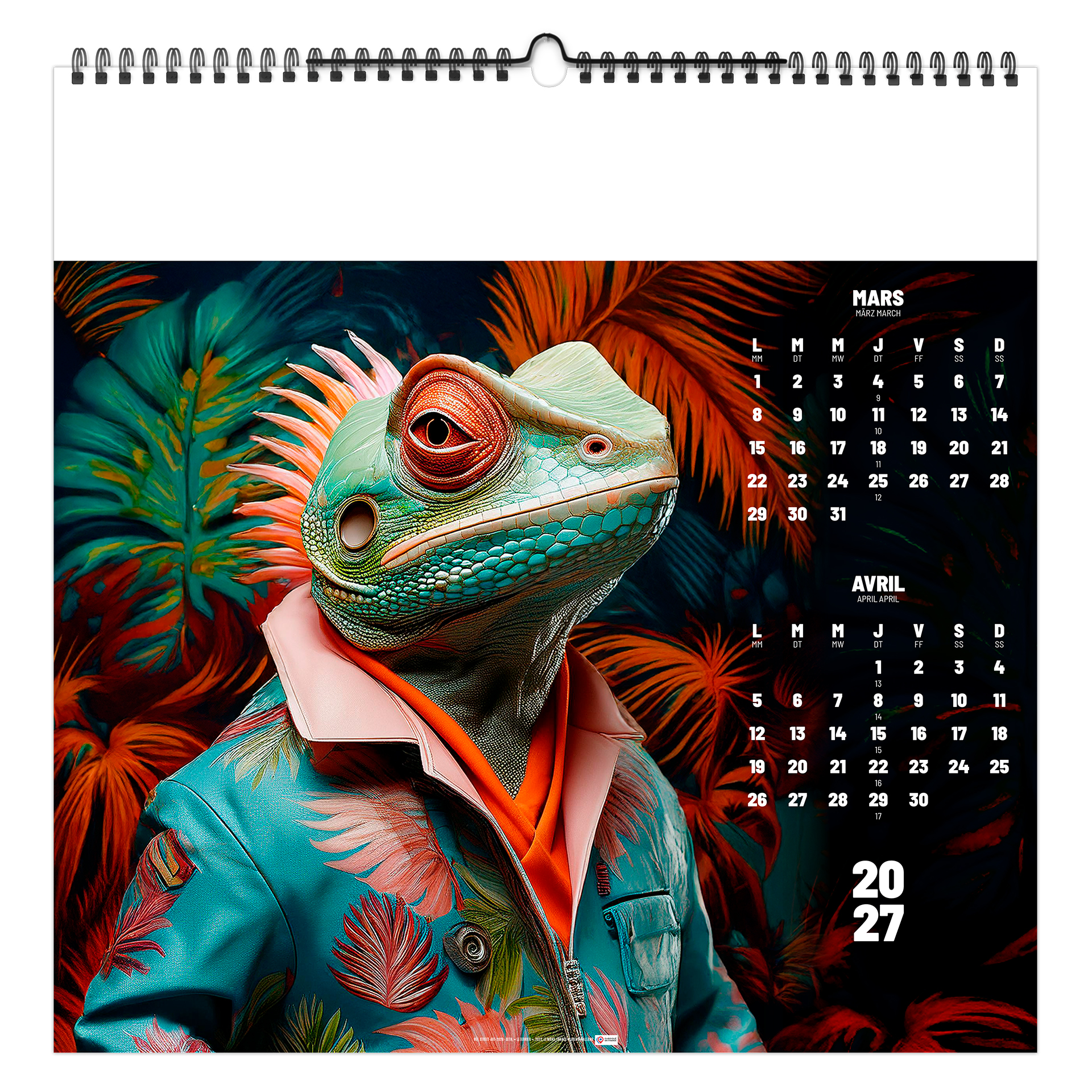 Zanimos pop'art 2027 – Calendrier avec logo - vue 4