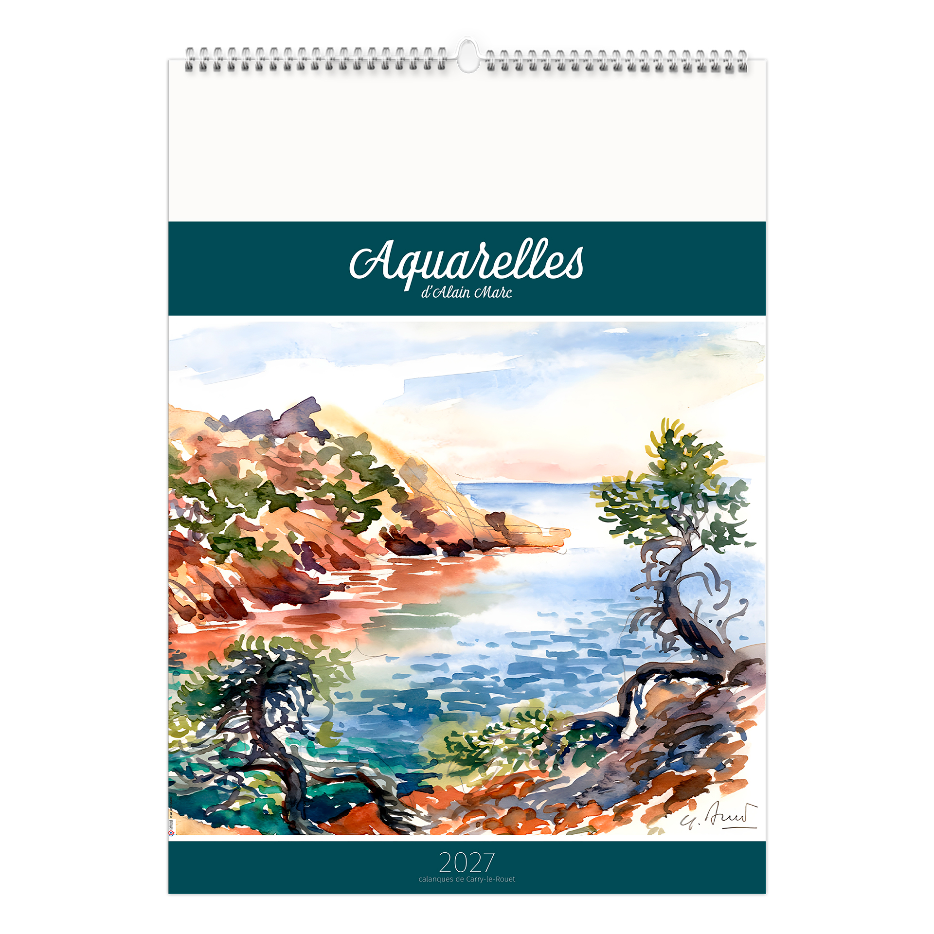 Aquarelles 2027 – Calendrier avec logo - vue 2