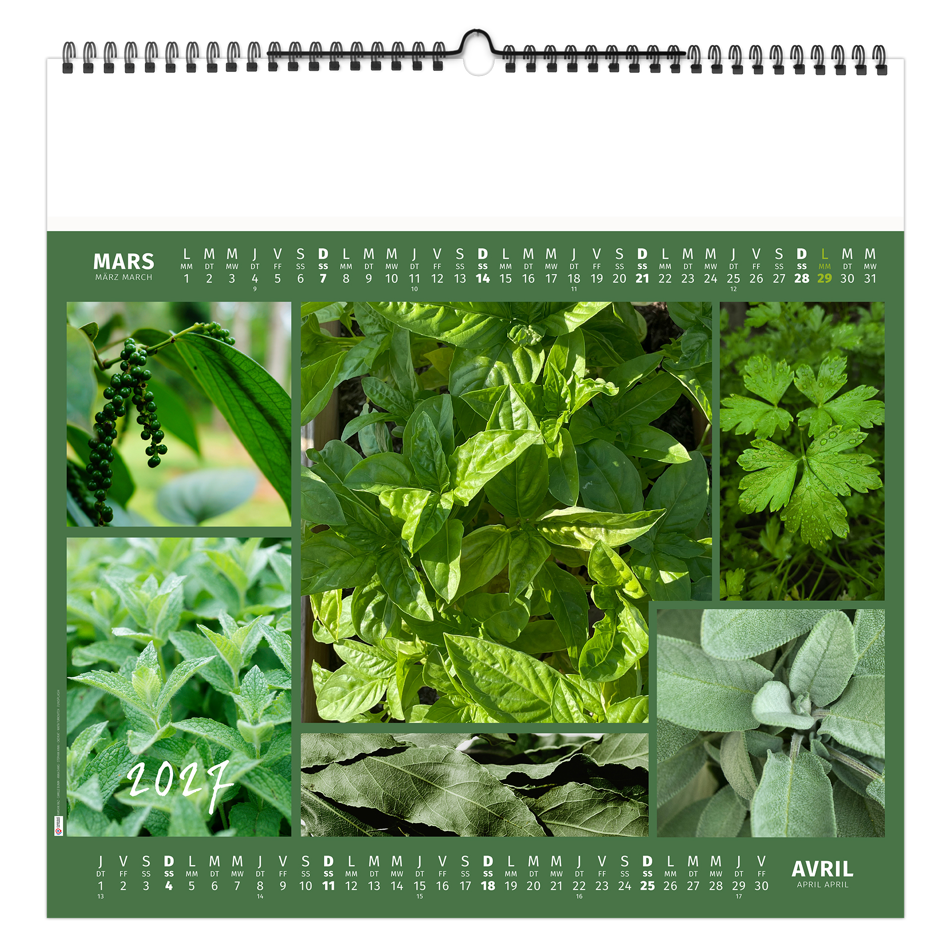 Aromates et compagnie 2027 – Calendrier avec logo - vue 3