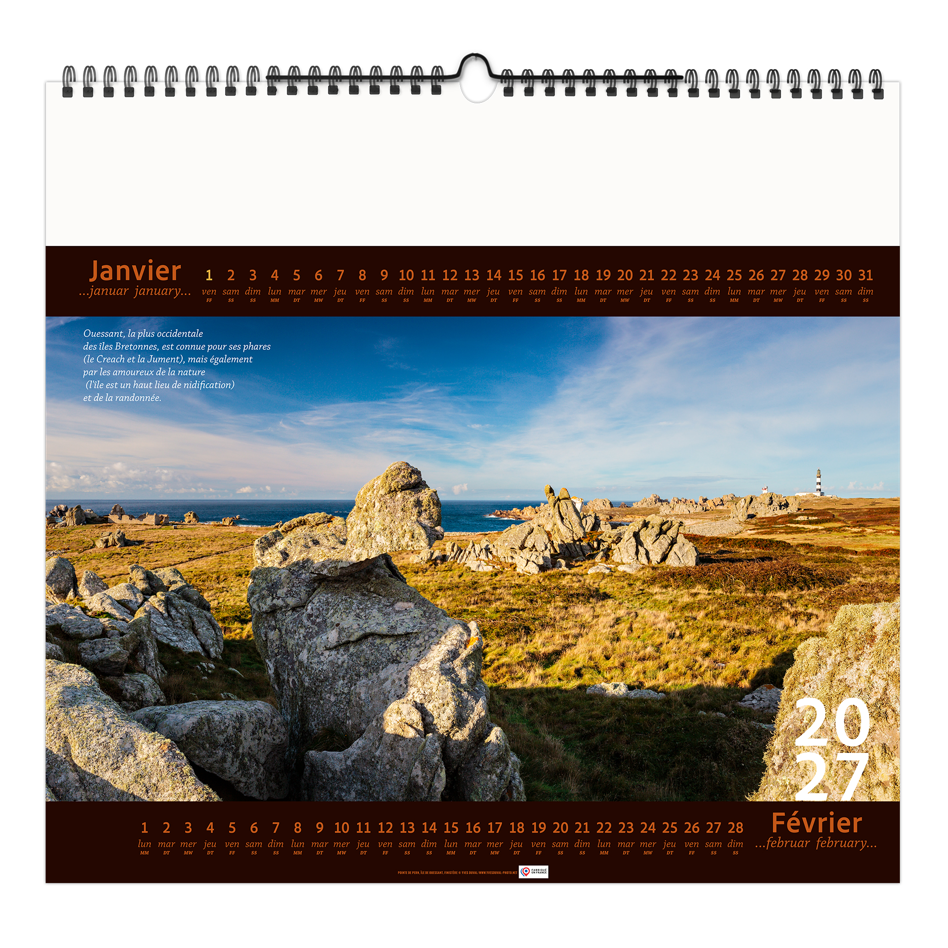 Bretagne d'île en île 2027 – Calendrier avec logo - vue 3