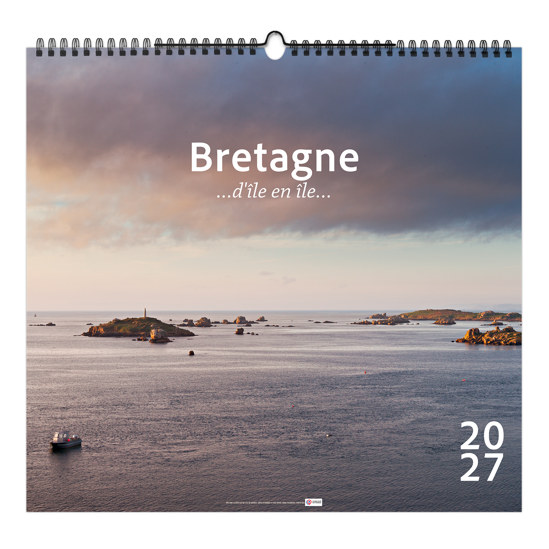 Bretagne d'île en île 2027 – Calendrier avec logo - vue 1