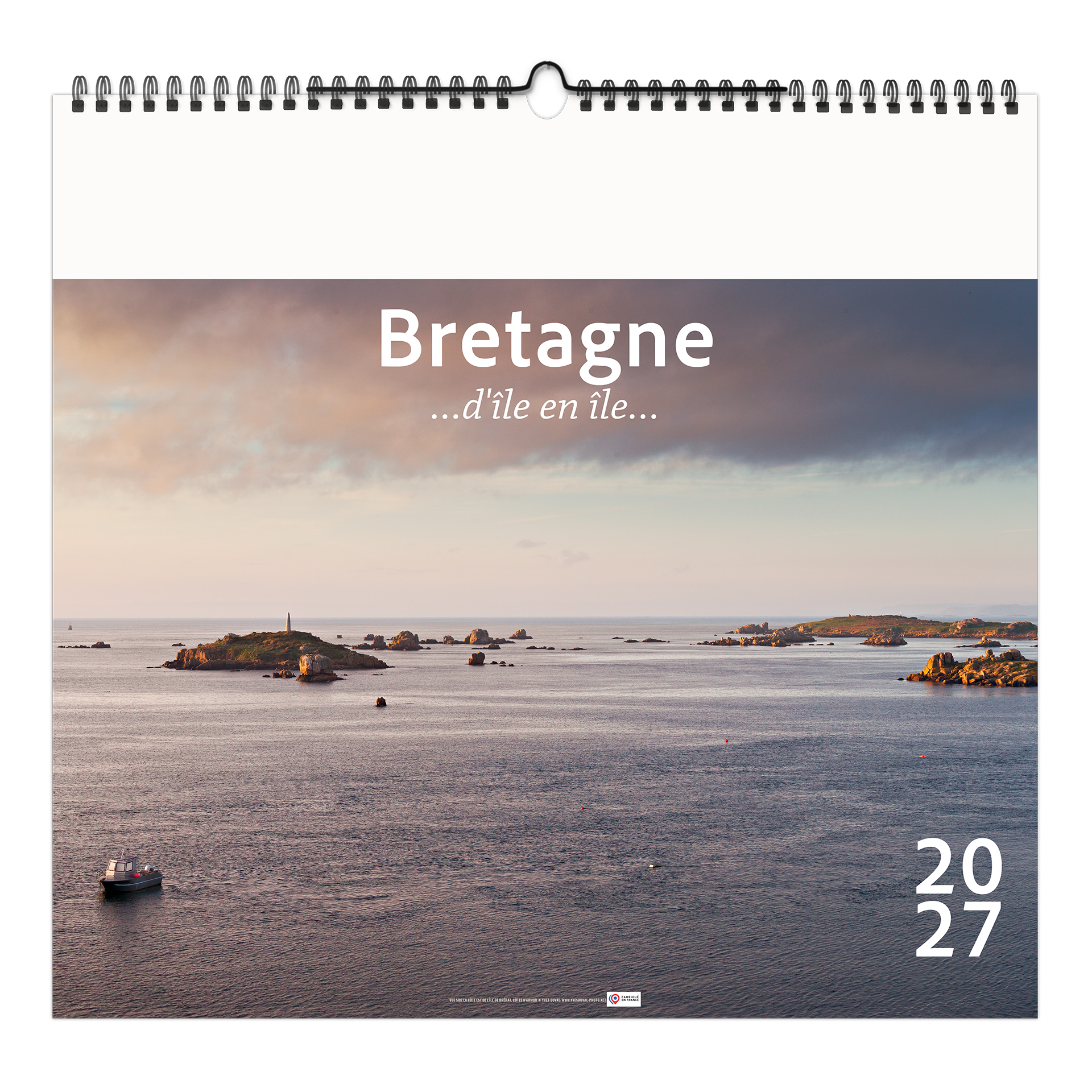 Bretagne d'île en île 2027 – Calendrier avec logo - vue 2