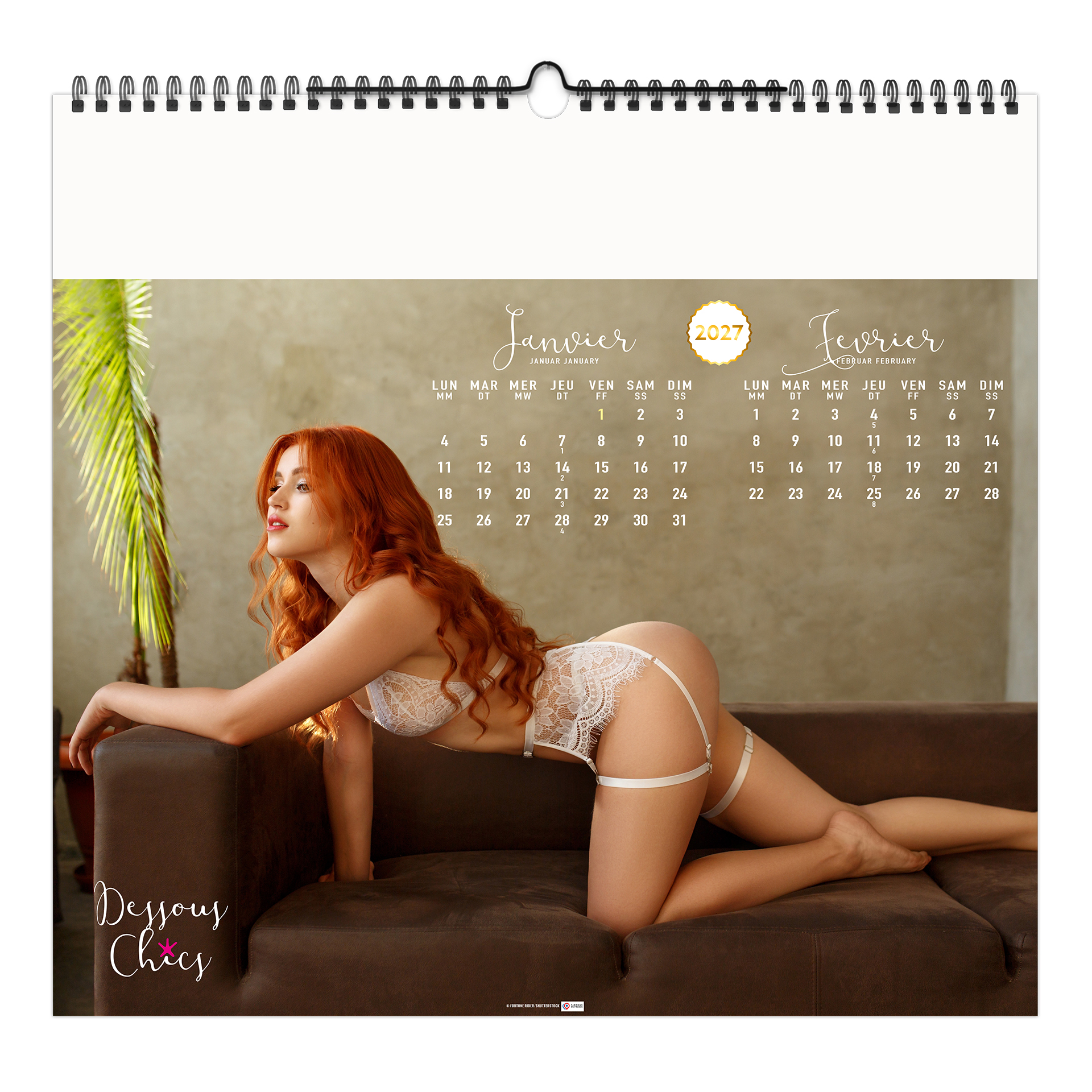Dessous chics 2027 – Calendrier avec logo - vue 3