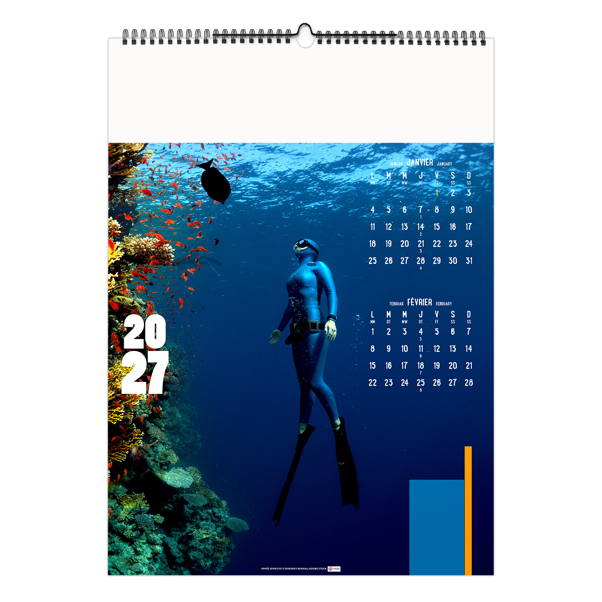 Extrême 2027 – Calendrier avec logo - vue 3