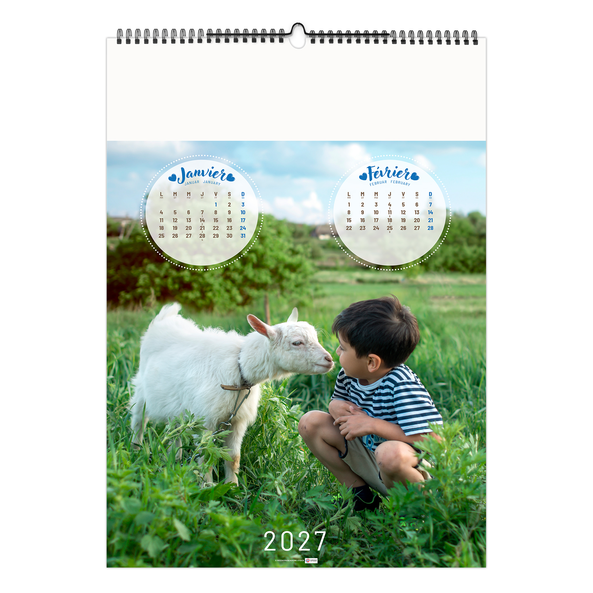 Les p'tits compagnons 2027 – Calendrier avec logo - vue 3